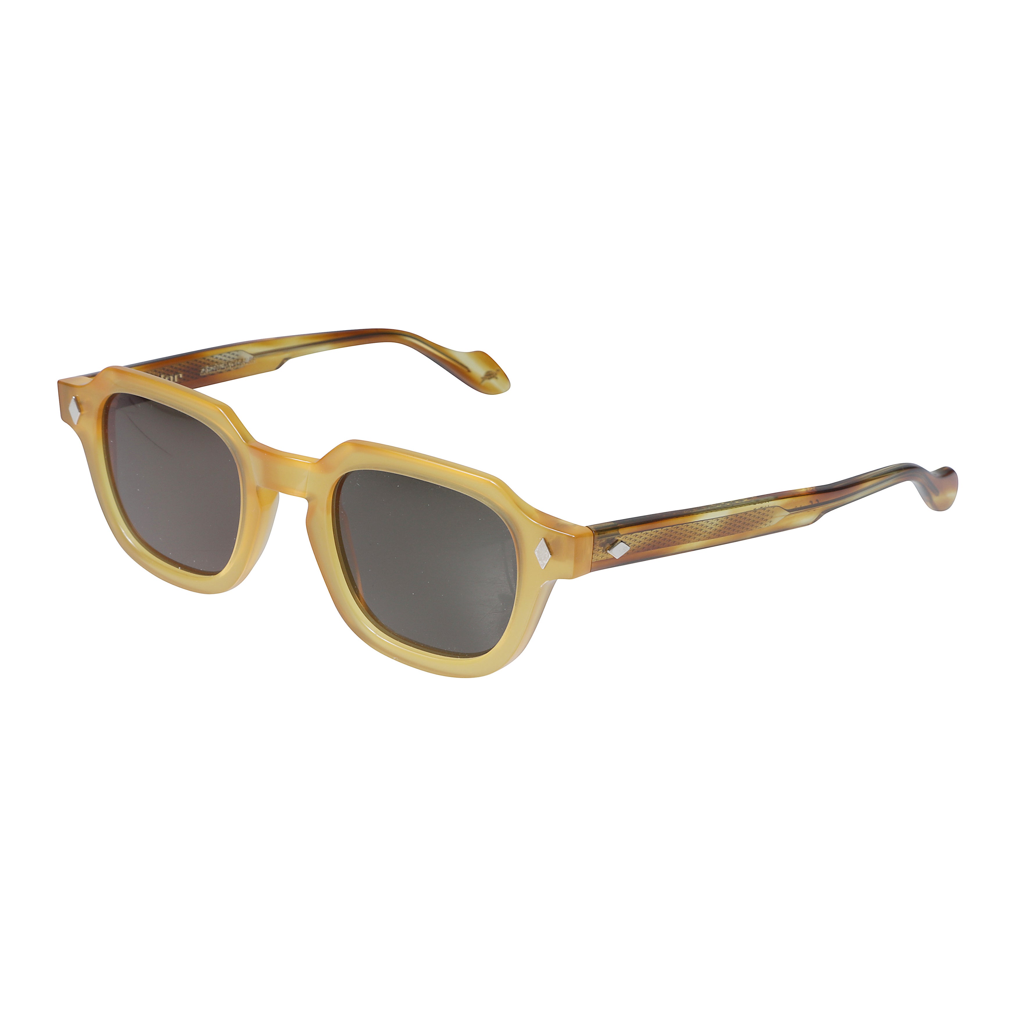 Turbot Bold Geometric Frame Sunglasses in Warm Amber Tortoiseshell