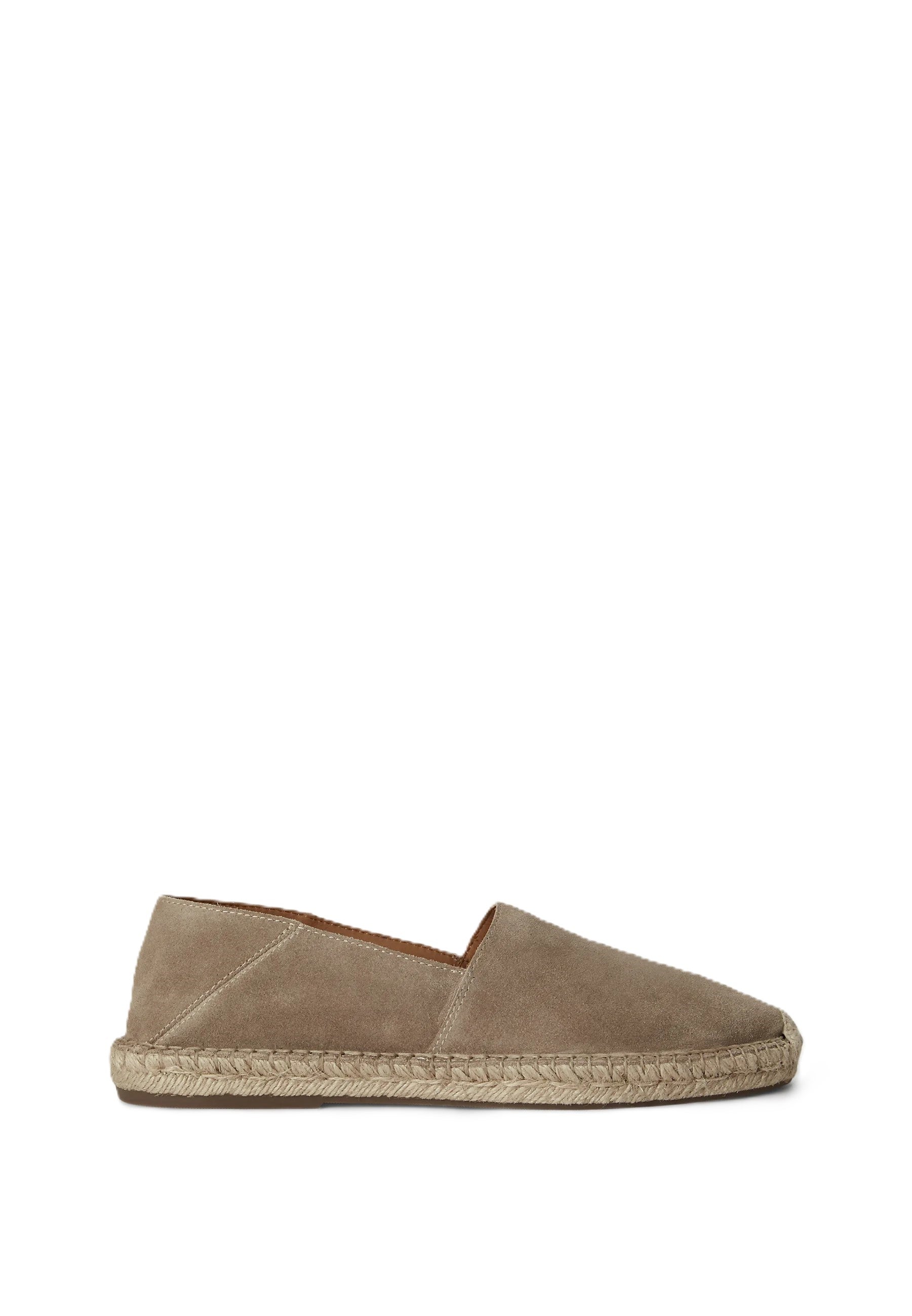 Slip-On Suede Espadrilles with Braided Jute Sole