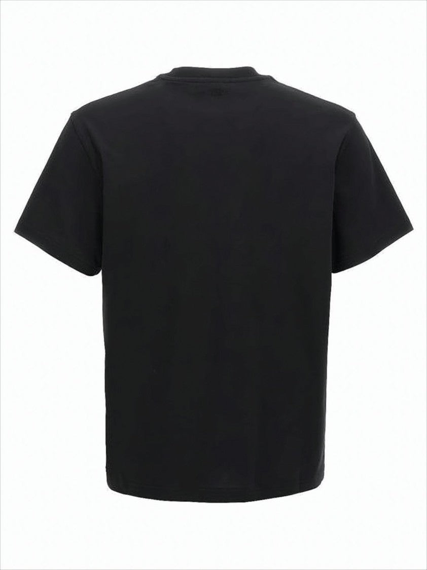 Solid Black Short-Sleeved T-Shirt with Classic Crew Neckline