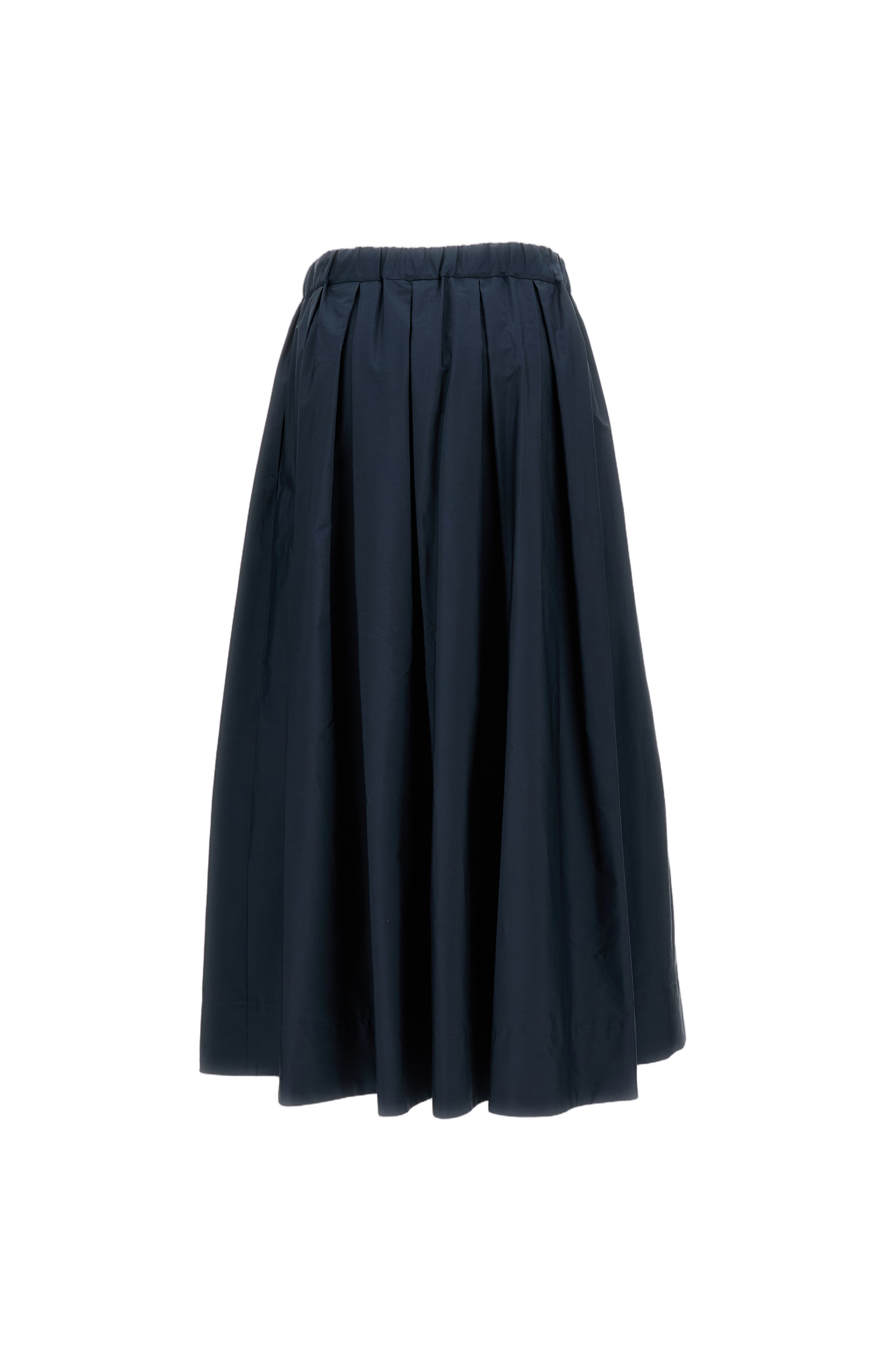 Blue Pineta Pleated Midi Skirt