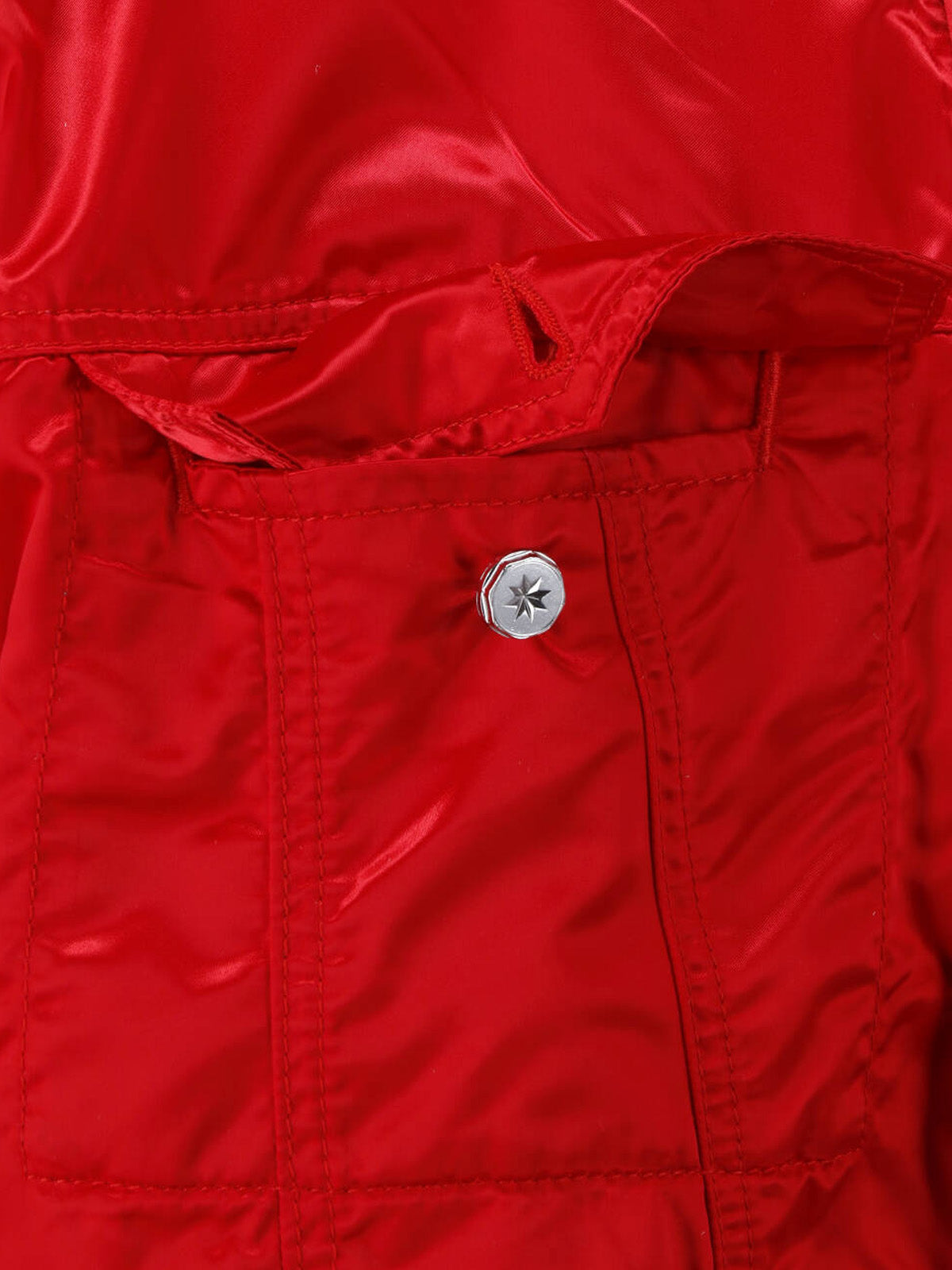 Cropped Satin Jacket with Button Closure