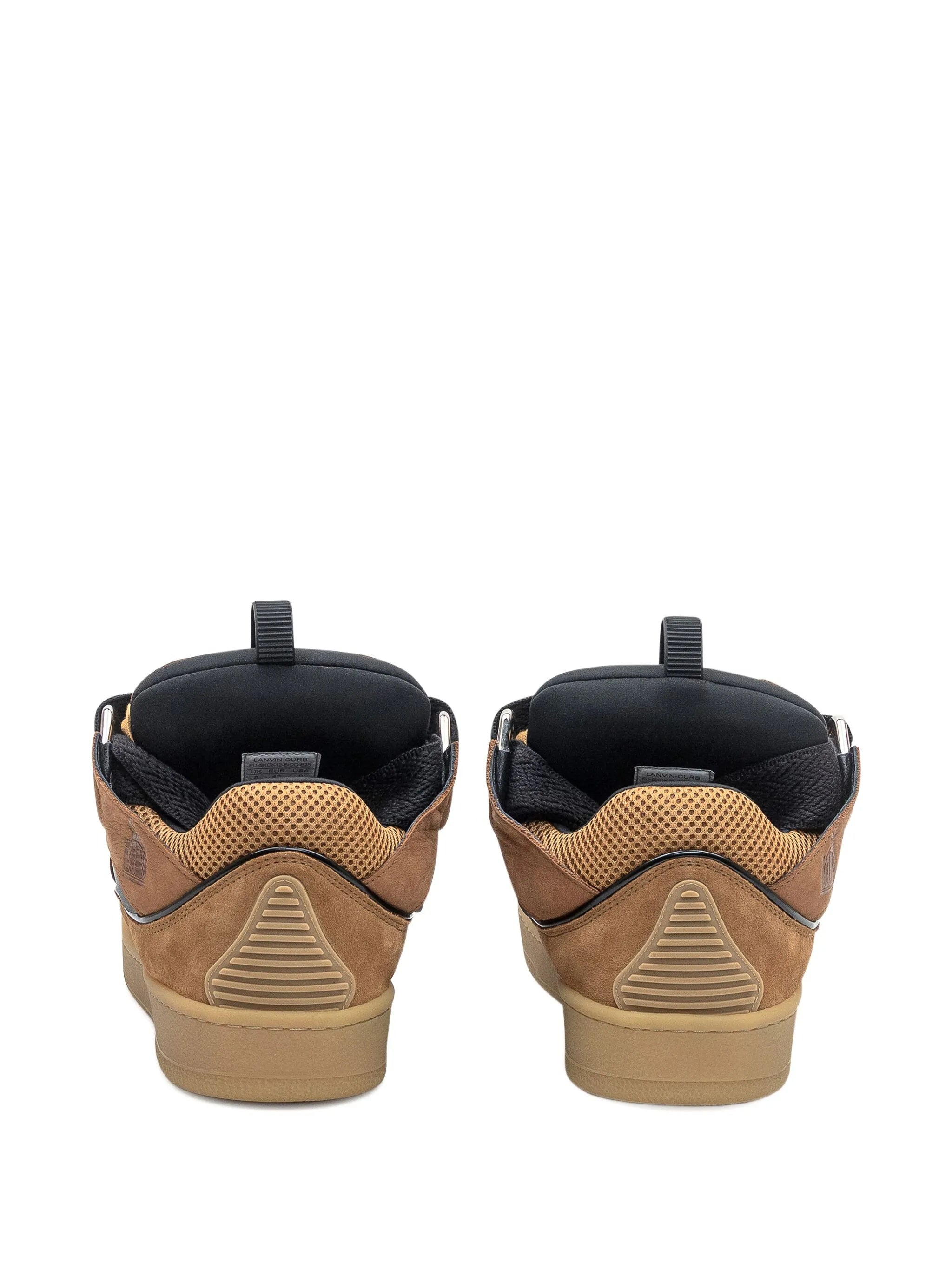 Brown Curb Sneakers Calf Leather Sneakers