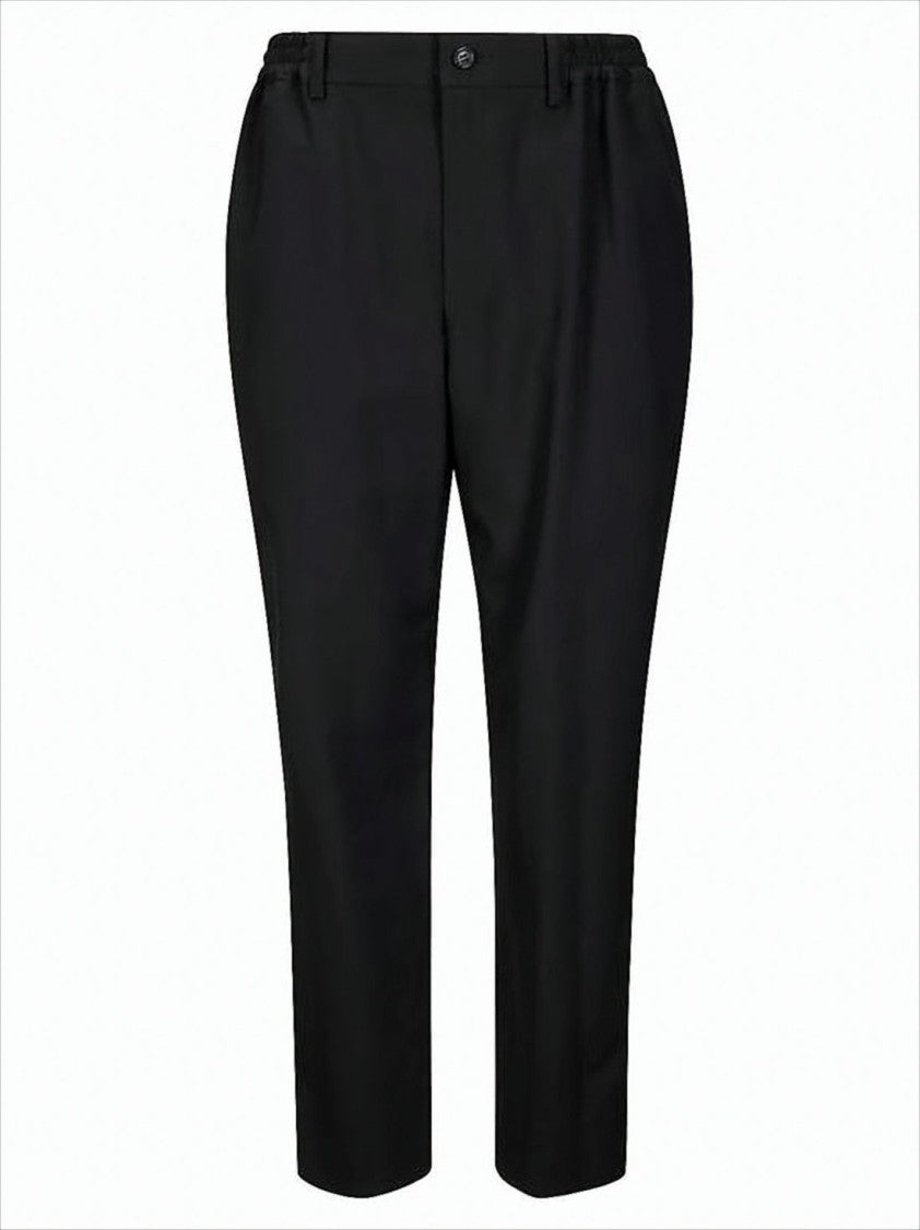 Tailored Straight-Leg Pants with Mid-Rise Waist