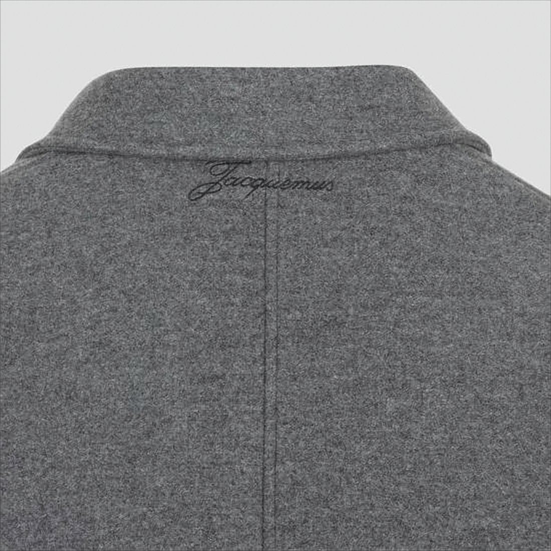 Button-Up Grey Wool Blend Jacket