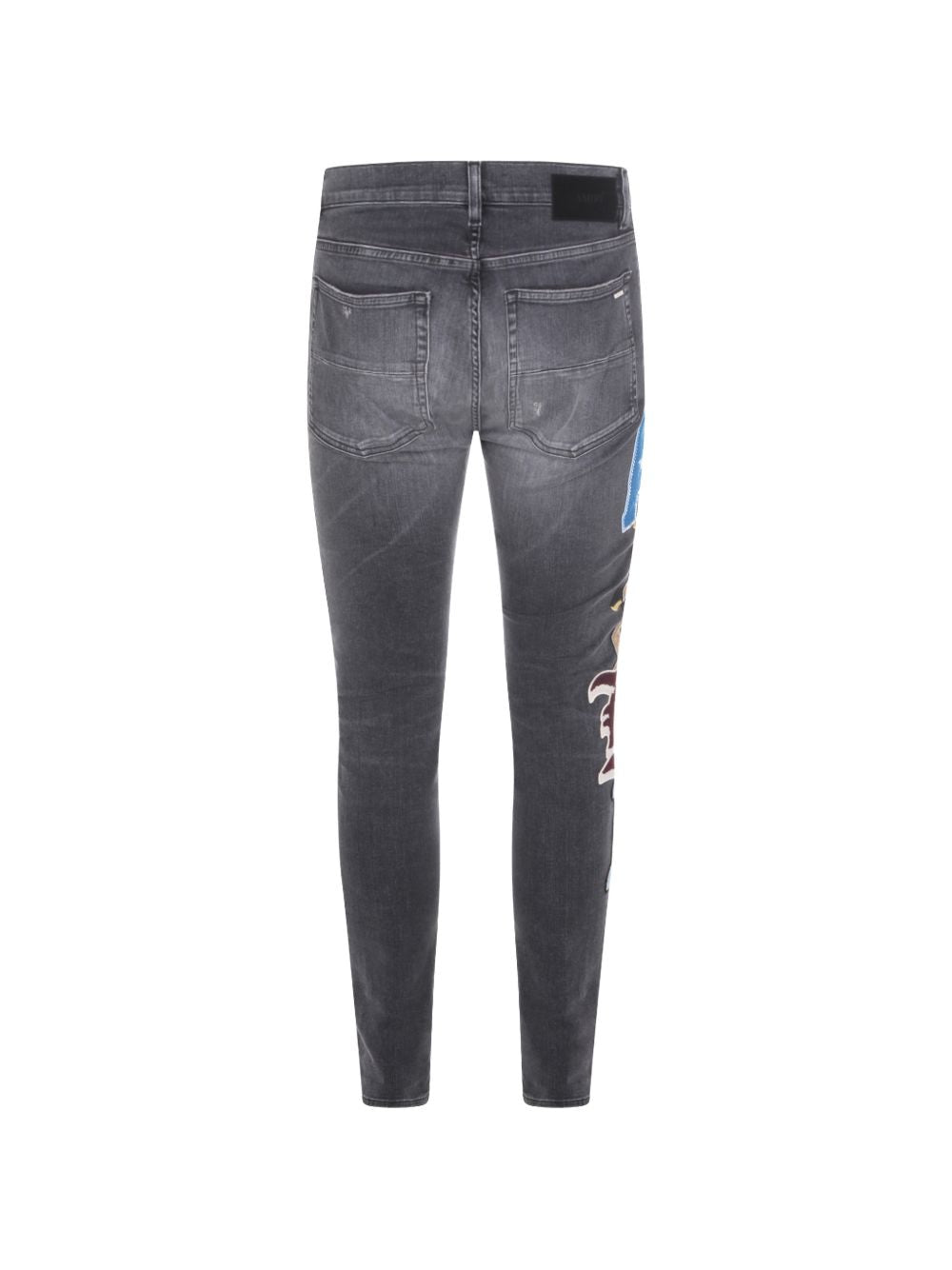 Slim Fit Distressed Grey Jeans