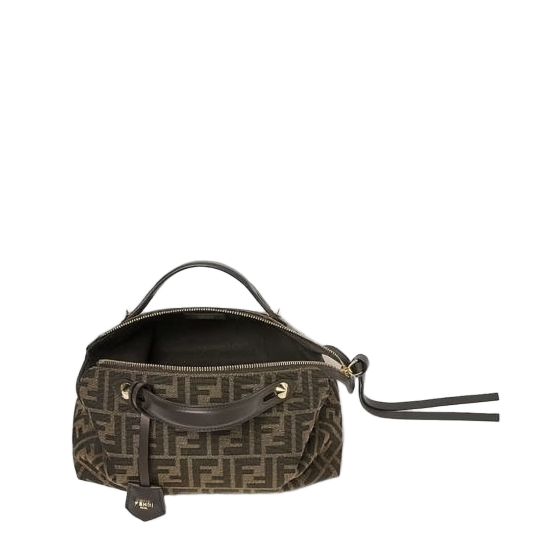 Rectangular Monogram Crossbody Bag with Gold-tone Accents