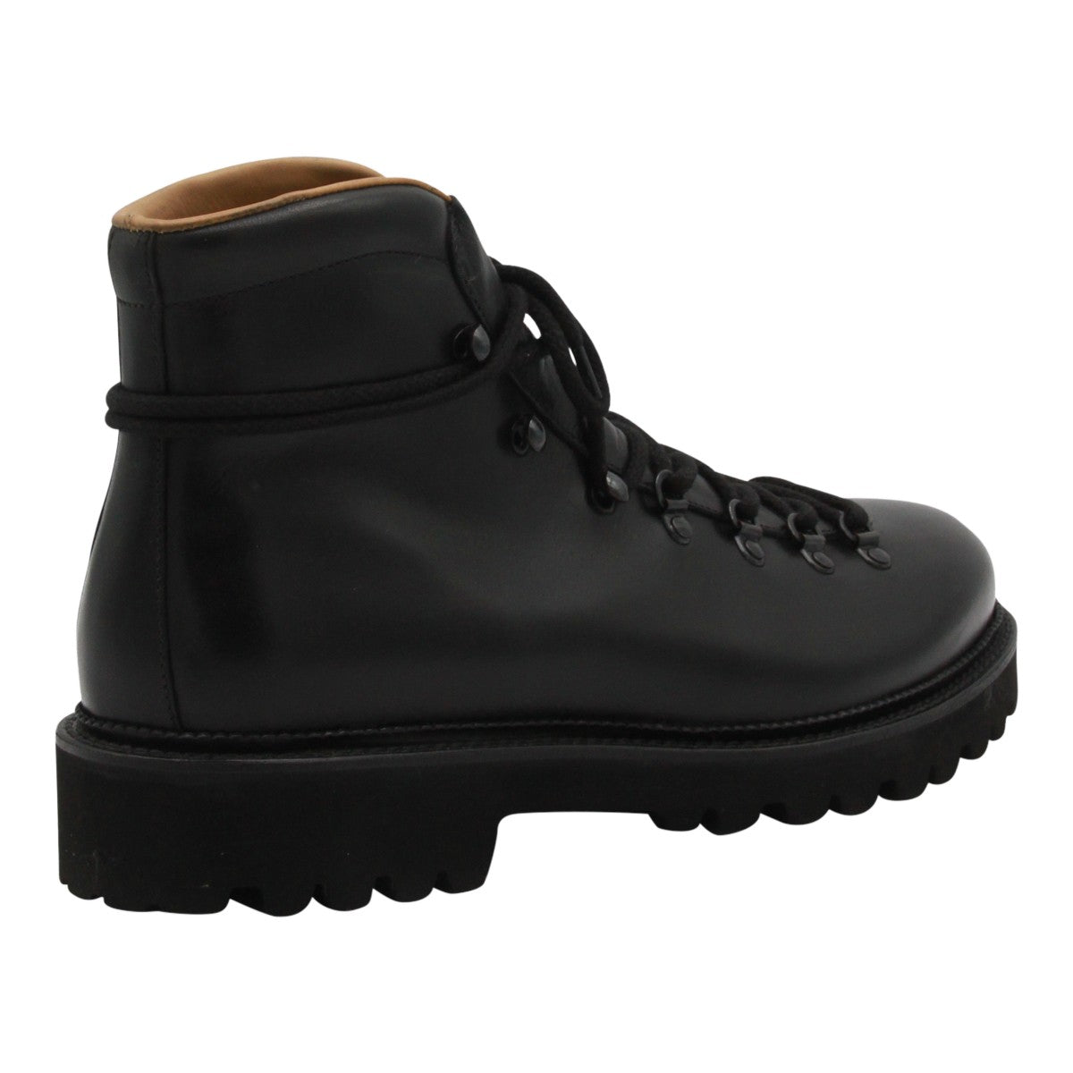 Smooth Black Leather Boots