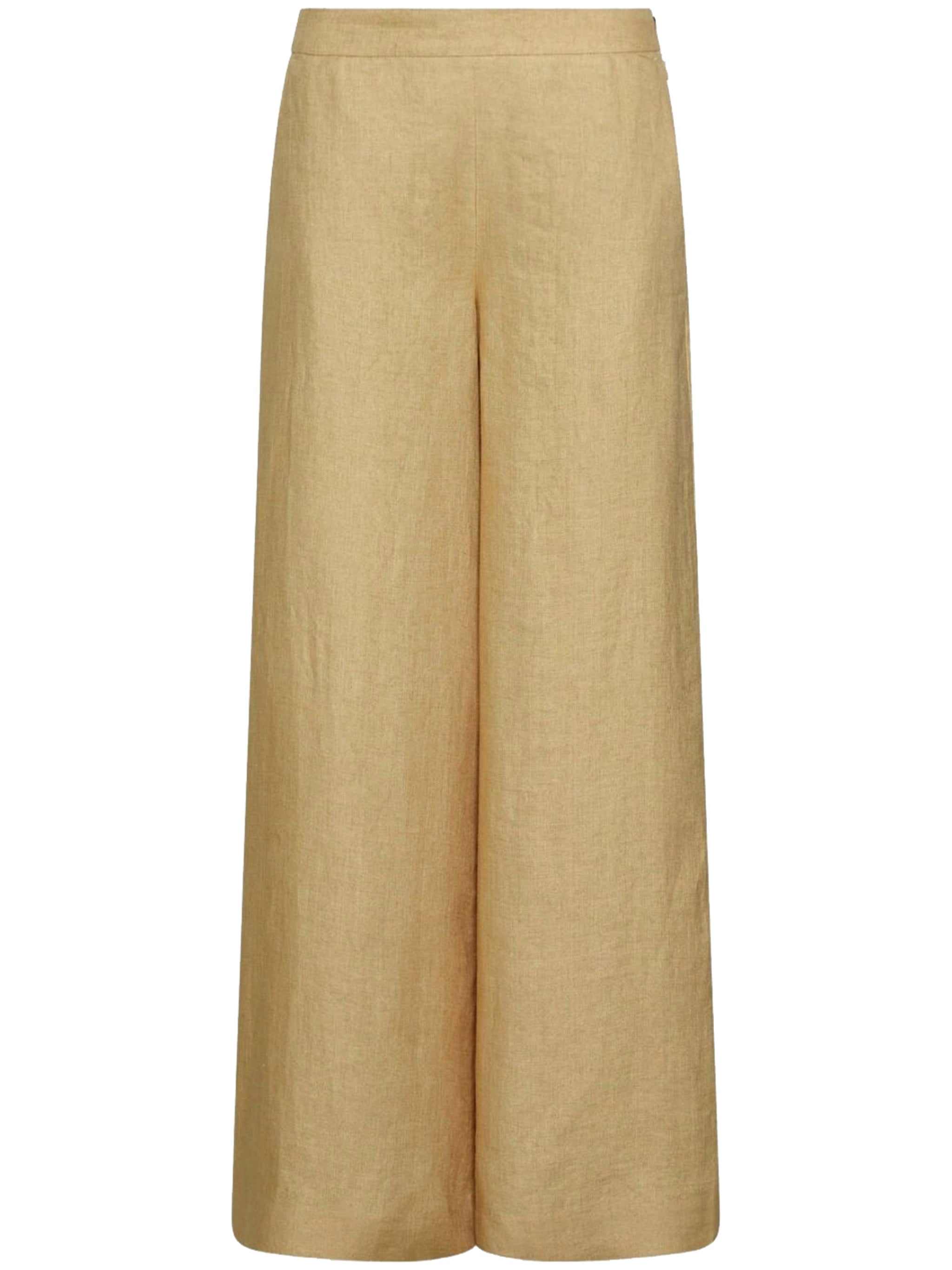 Neutral Mllottelia Wide-Leg High Linen Pants