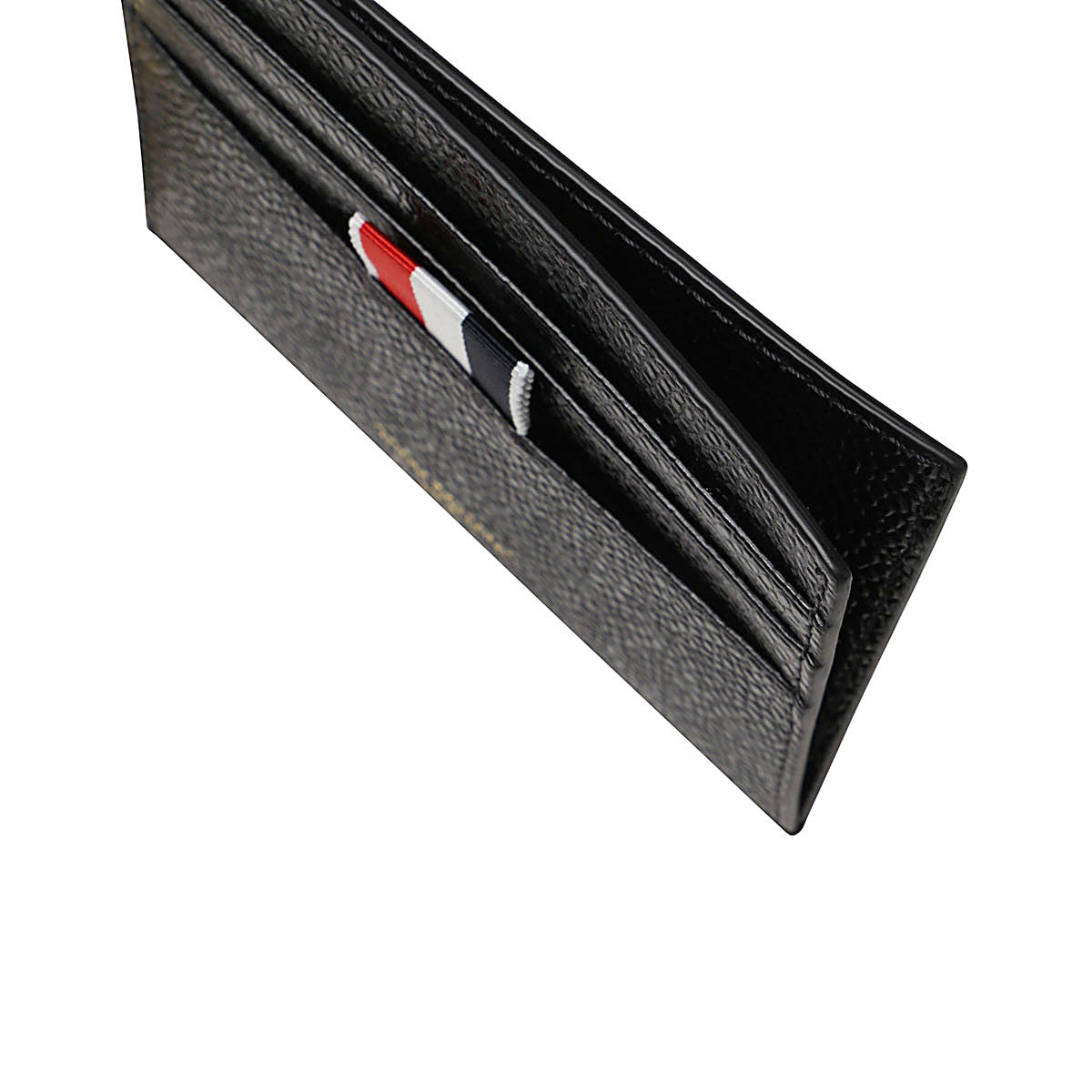 Black Pebbled Leather Cardholder
