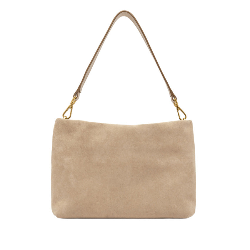 Nude Suede Handbag