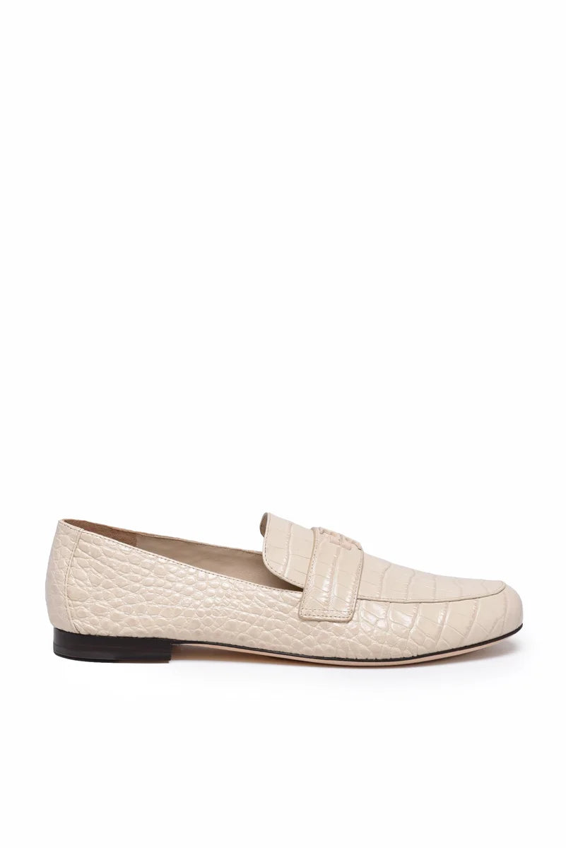 Leather Loafers - Cream
