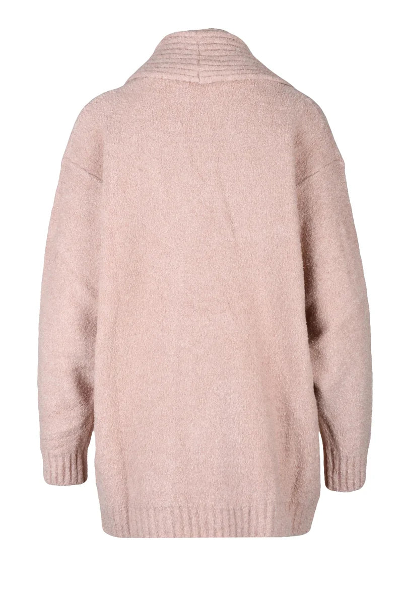 Cotton Stretch Cardigan - Old Rose