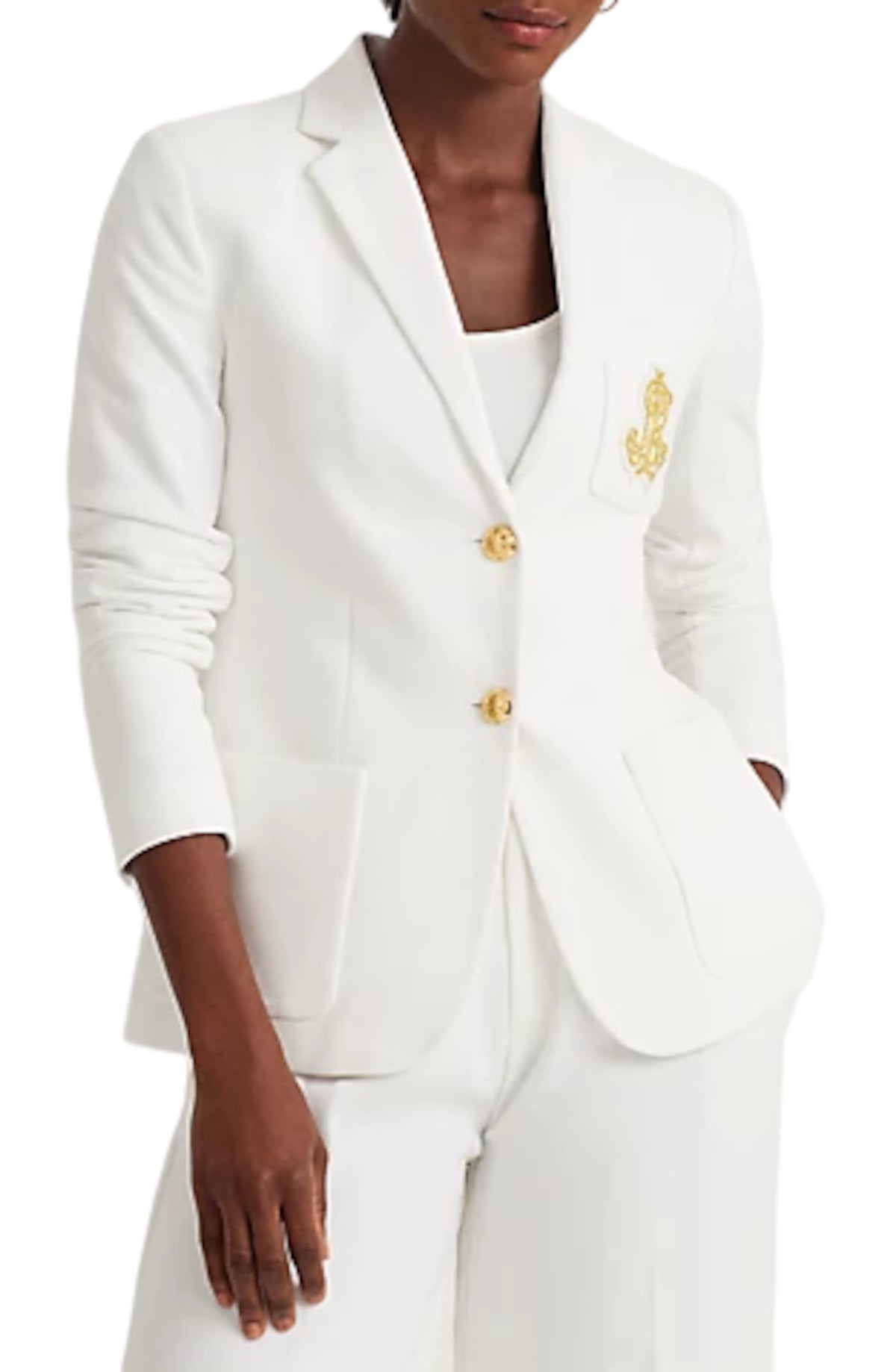 White Sportswear Pique Lined Jacket