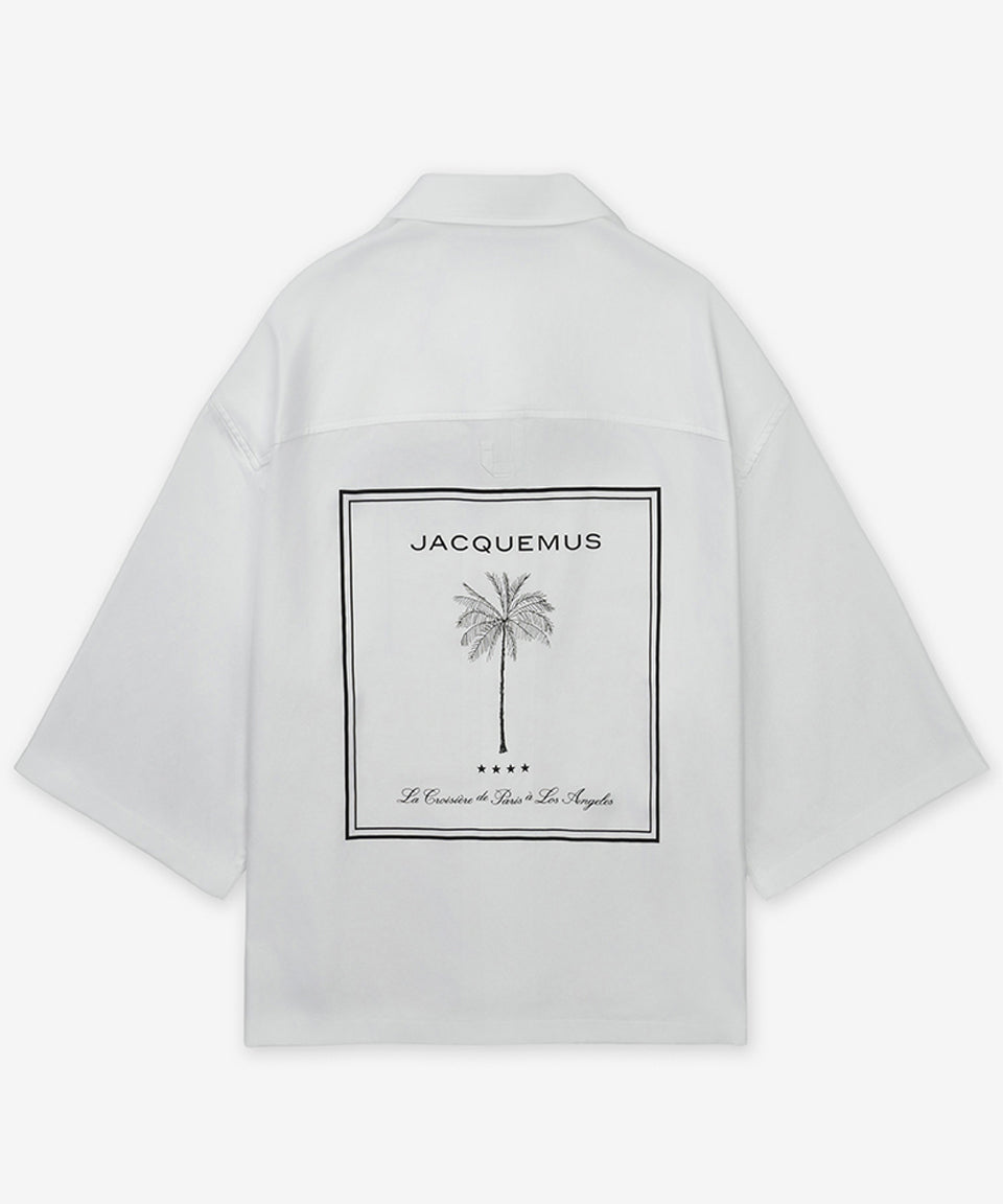 Short-Sleeved Jacquemus Shirt With Embroidered Detail