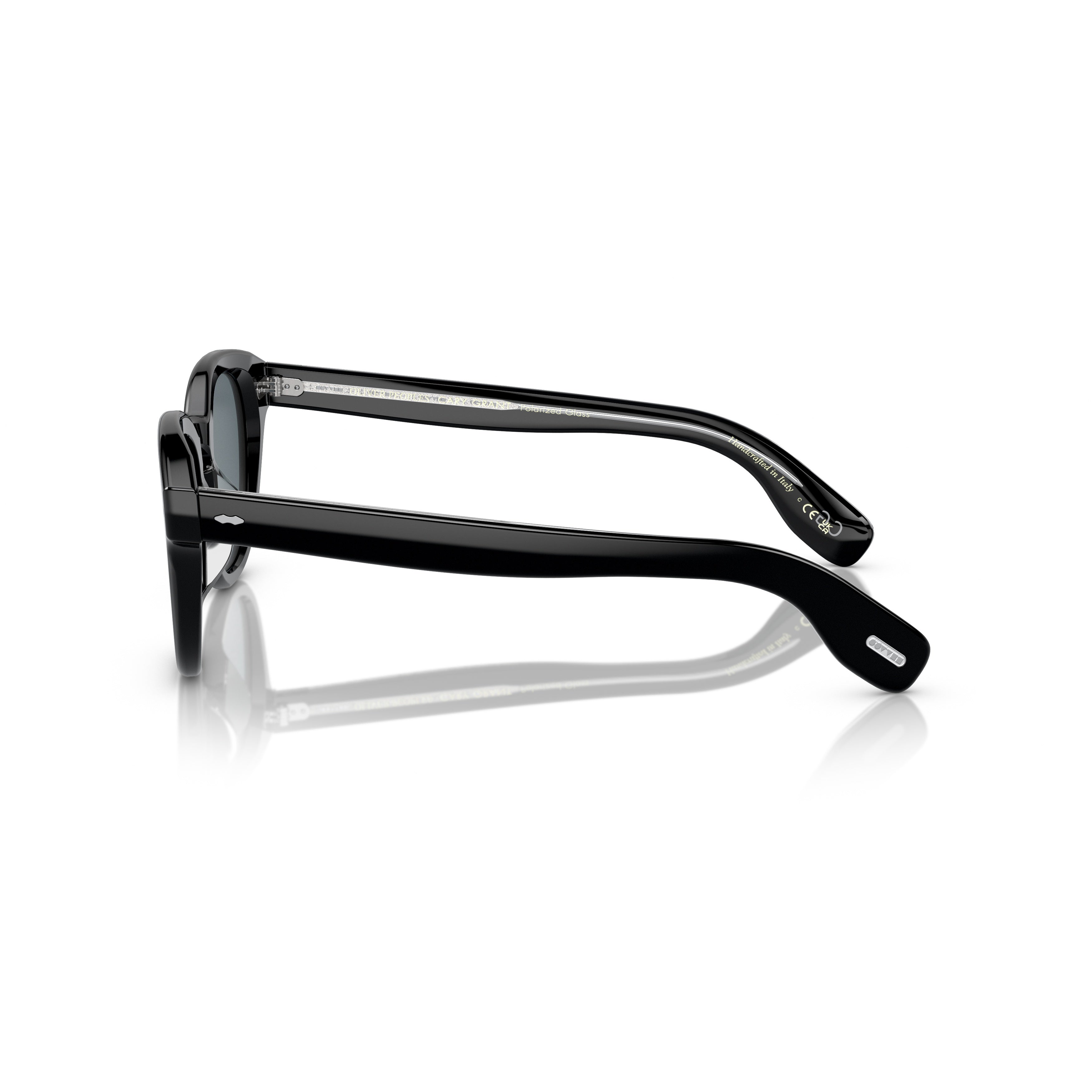 0ov5413su Glossy Black Acetate Round Frame Sunglasses