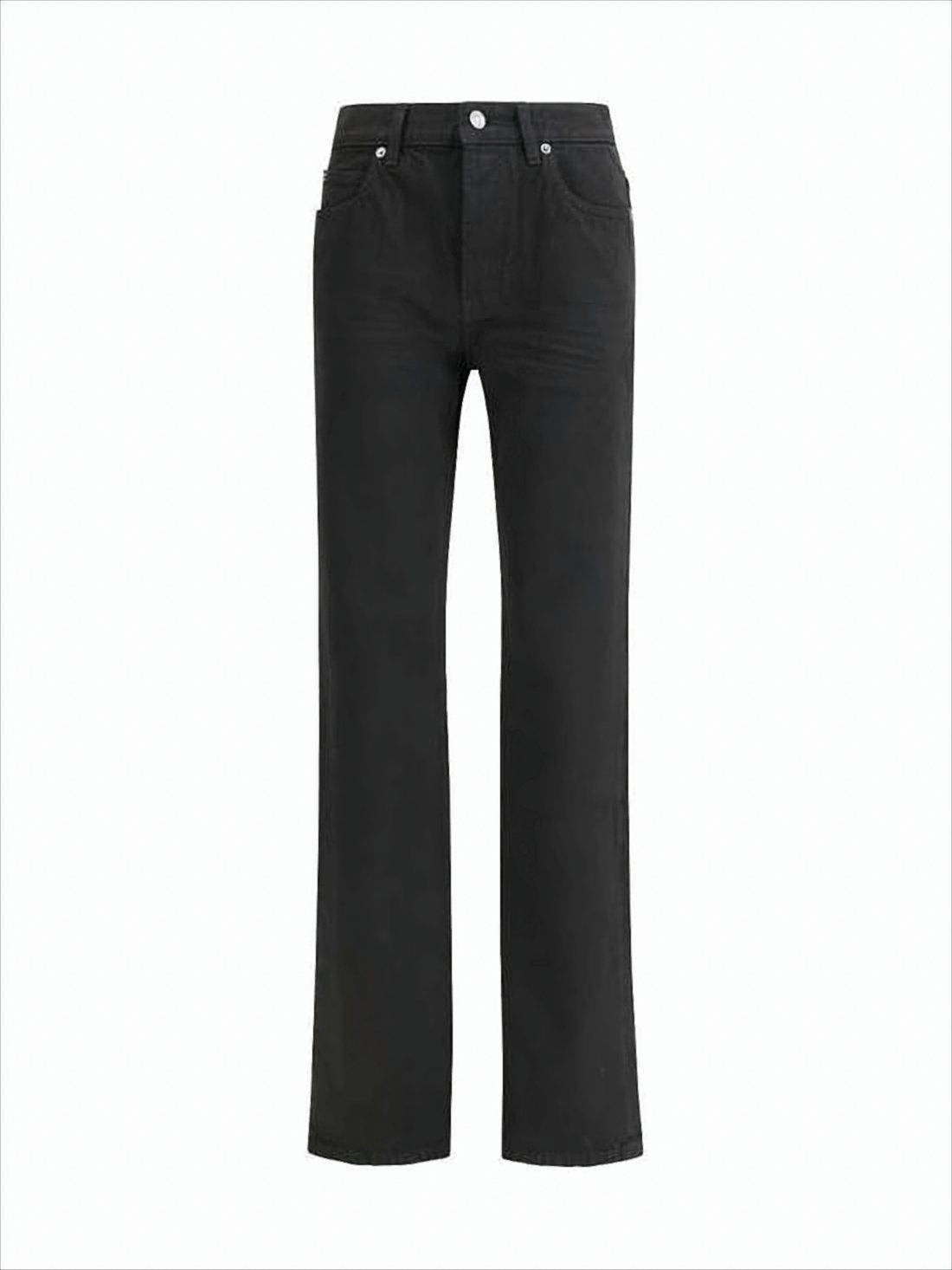 Straight-Leg Denim Pants with Classic Five-Pocket Design