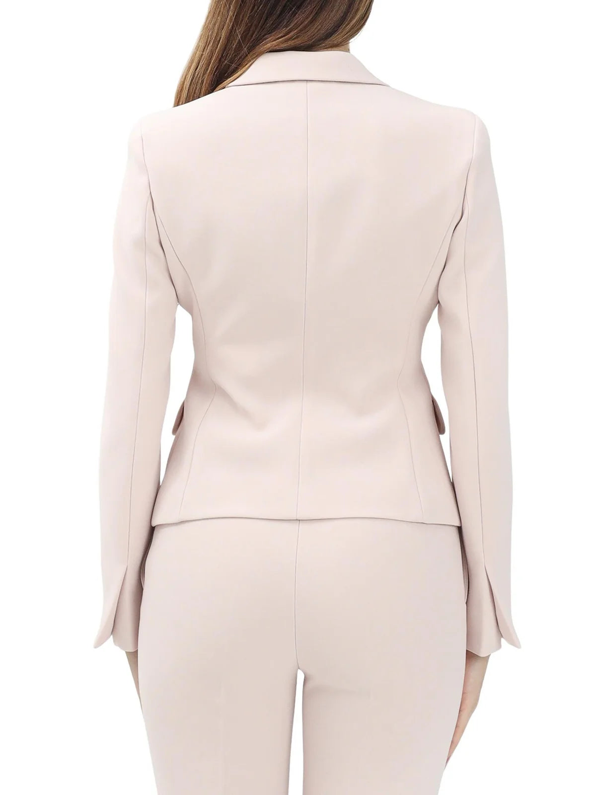 Pink Acetate Polyester Fitted Jacket