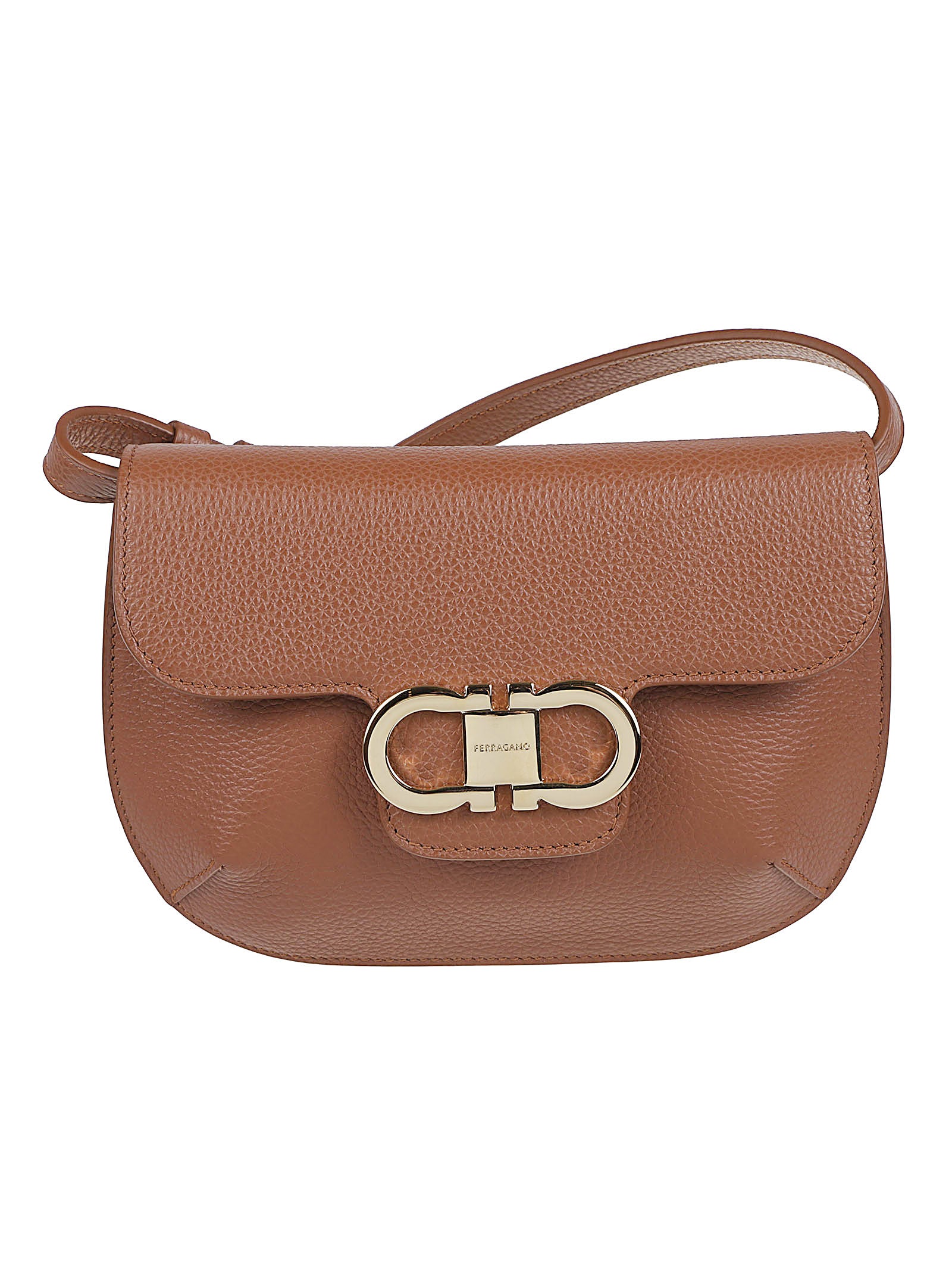 Mini Flap Bag with Double Gancini Gold-tone Ornament