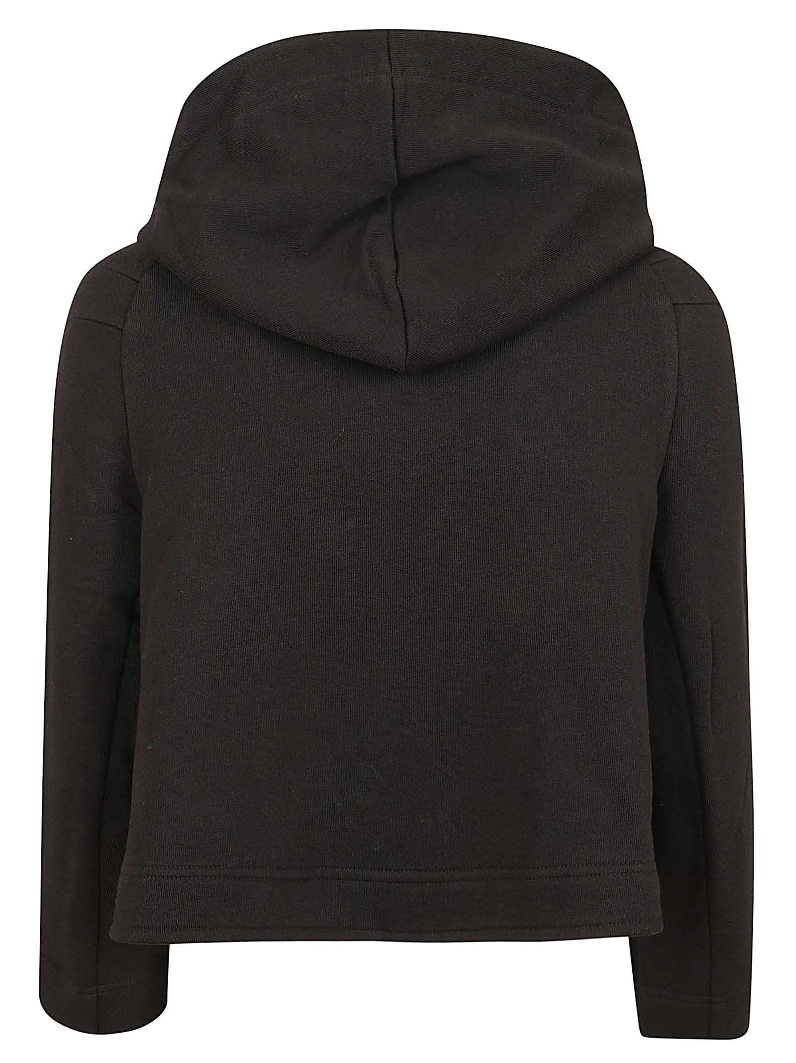 Cropped Double-Breasted Jacket with Hood