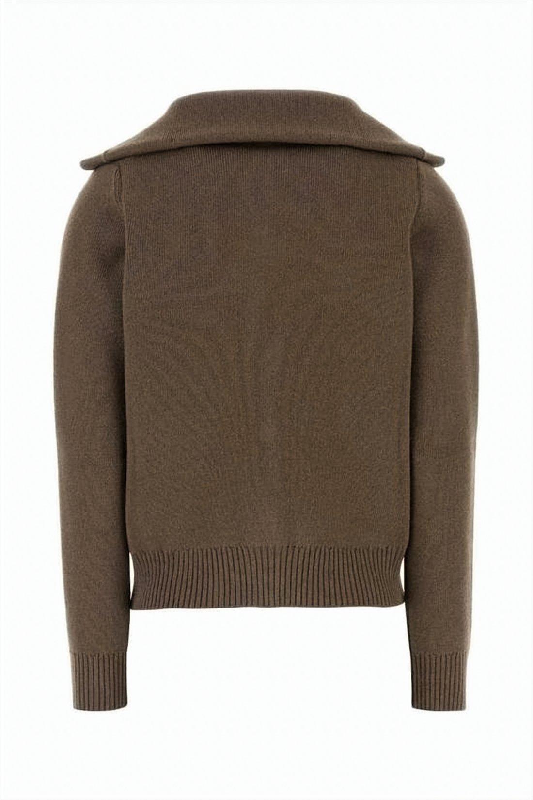 Cropped Cardigan with Wide Collar