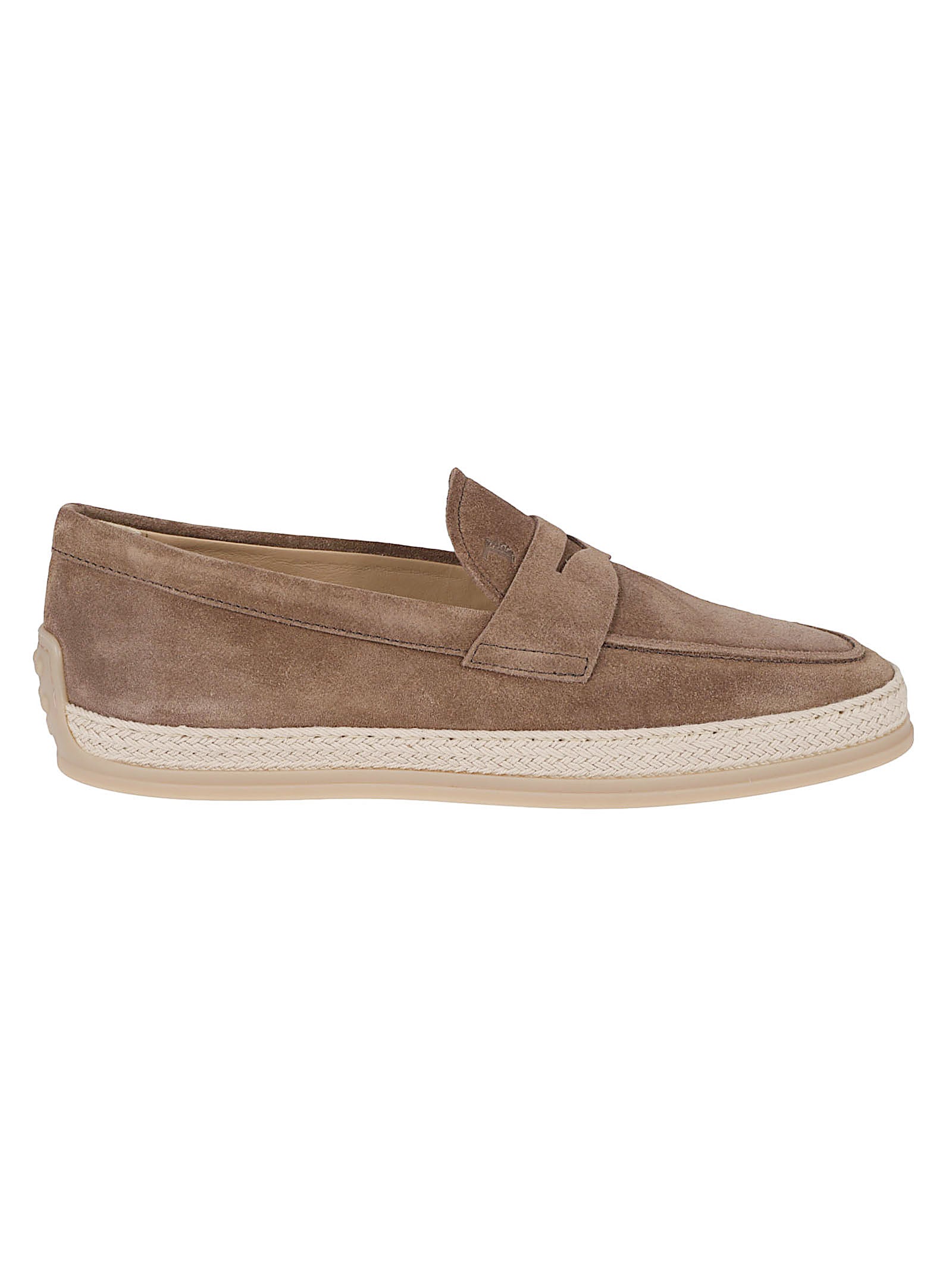 Suede Loafers With Embossed Monogram
