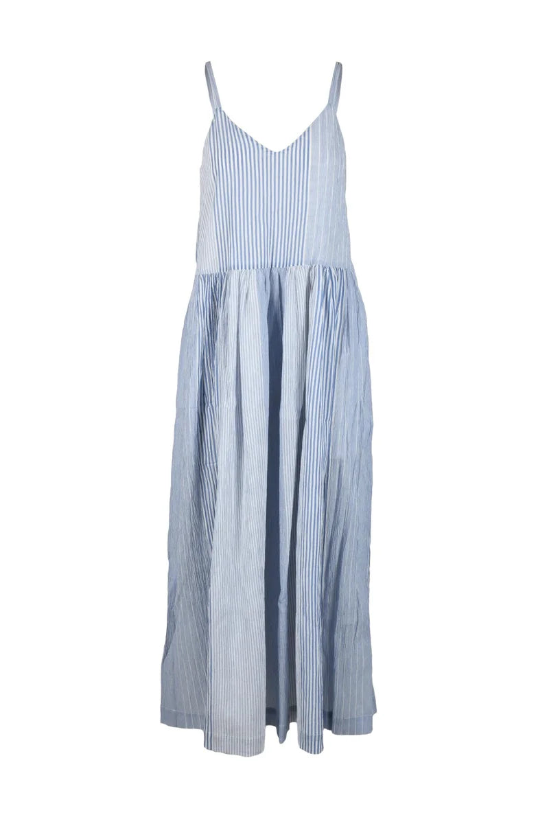 Long Dress - White/Blue