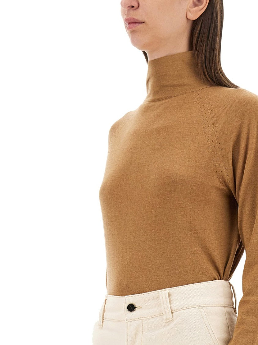 Smooth Cashmere-Silk Blend Turtleneck Shirt
