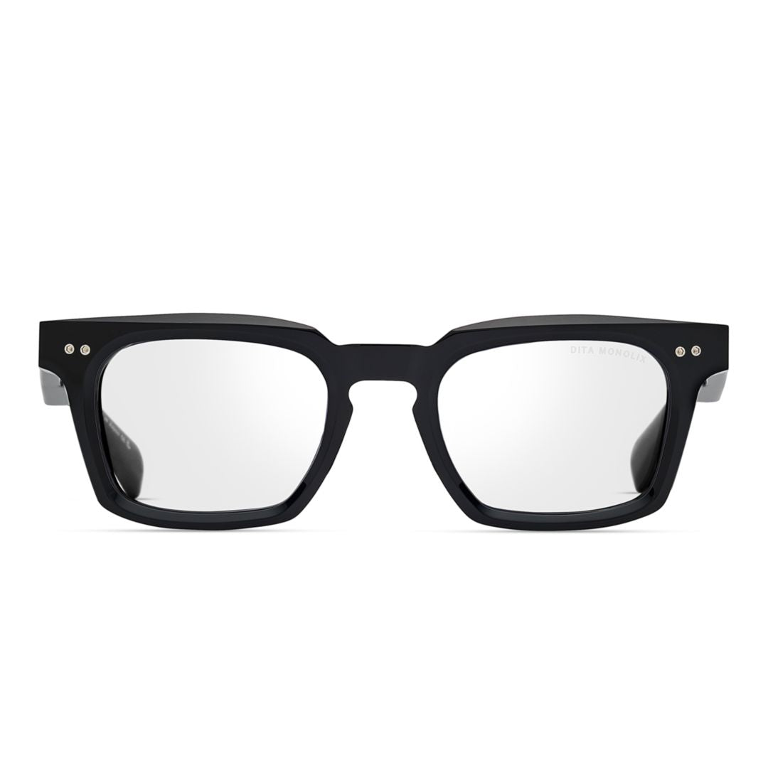 Monolix Translucent Green Square Frame Sunglasses with Metallic Accents