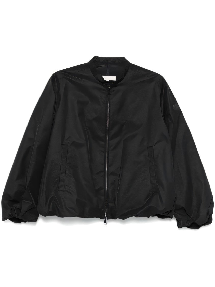 Boxy Cropped Jacket with Zipper Closure