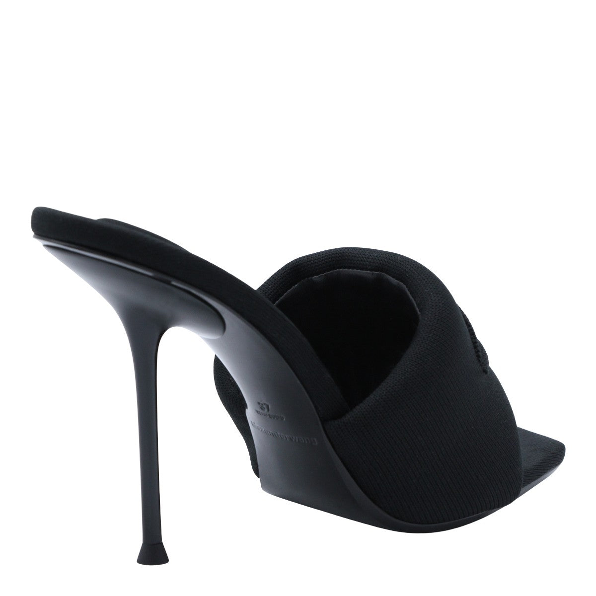 Black Sandals with Open-Toe Design