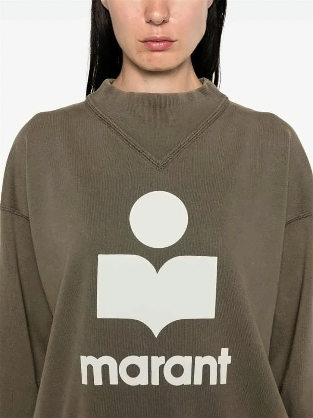 Relaxed Fit Long-Sleeve Sweatshirt with Graphic Logo