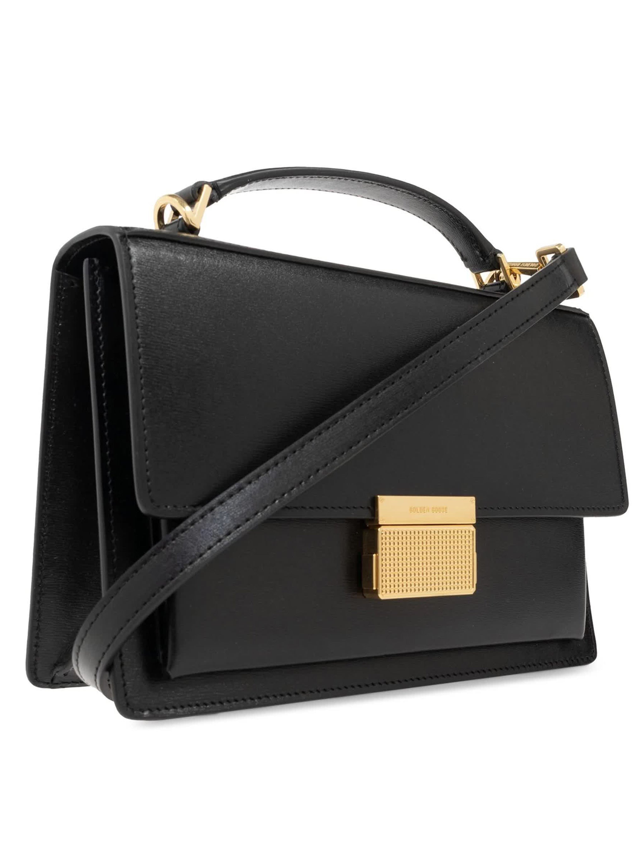 Venezia Bag Black Palmellato Leather Handbag
