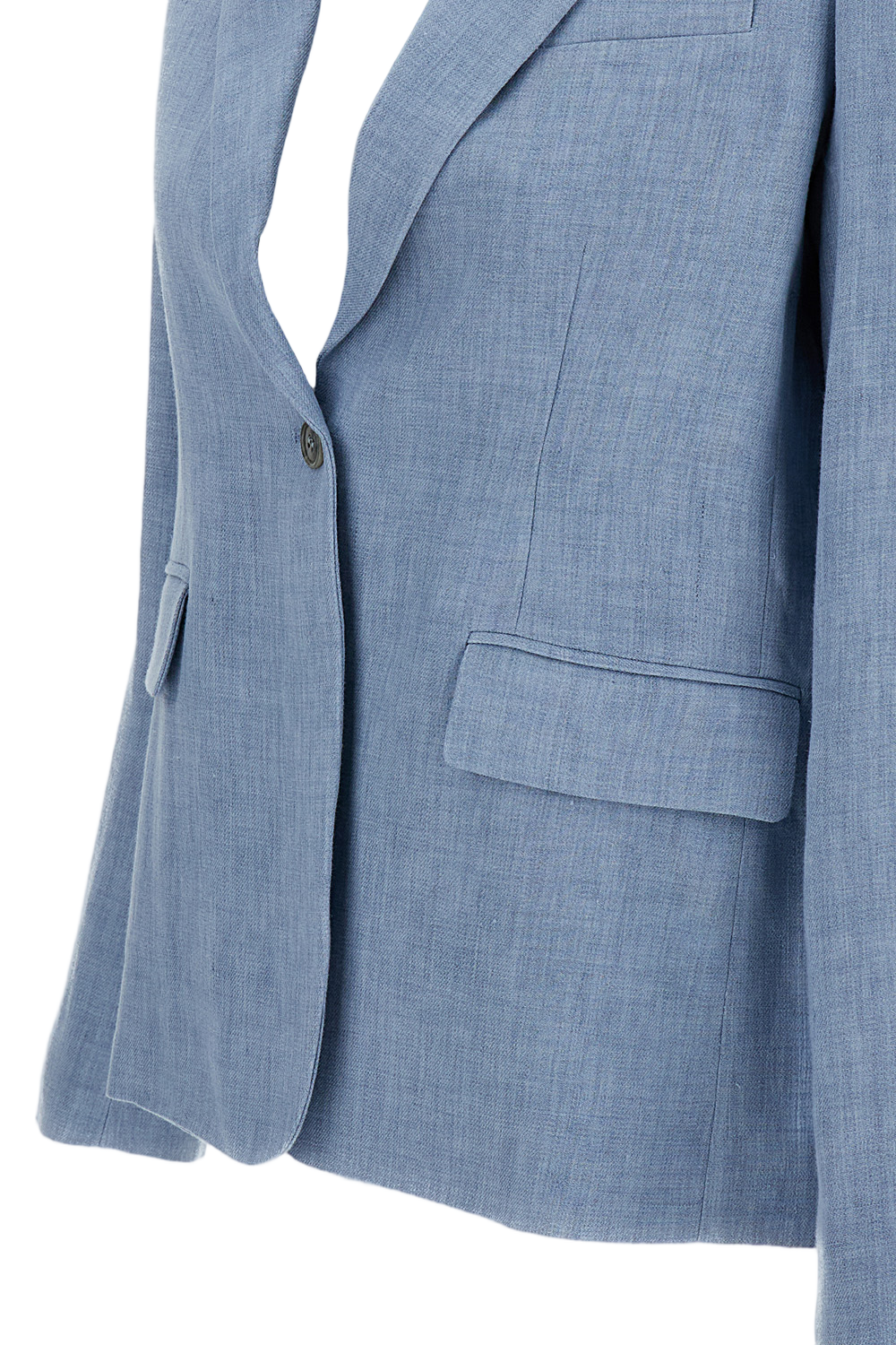 Clear Blue Jacket with Minimalist Silhouette