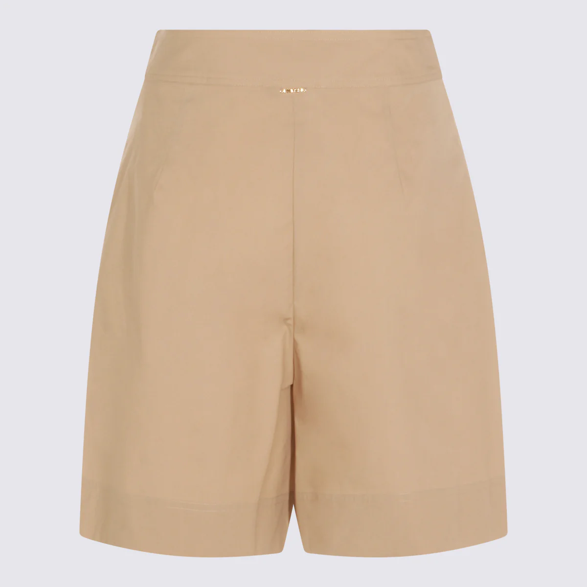 High-Waisted Tailored Shorts with Pleats and Flap Pockets