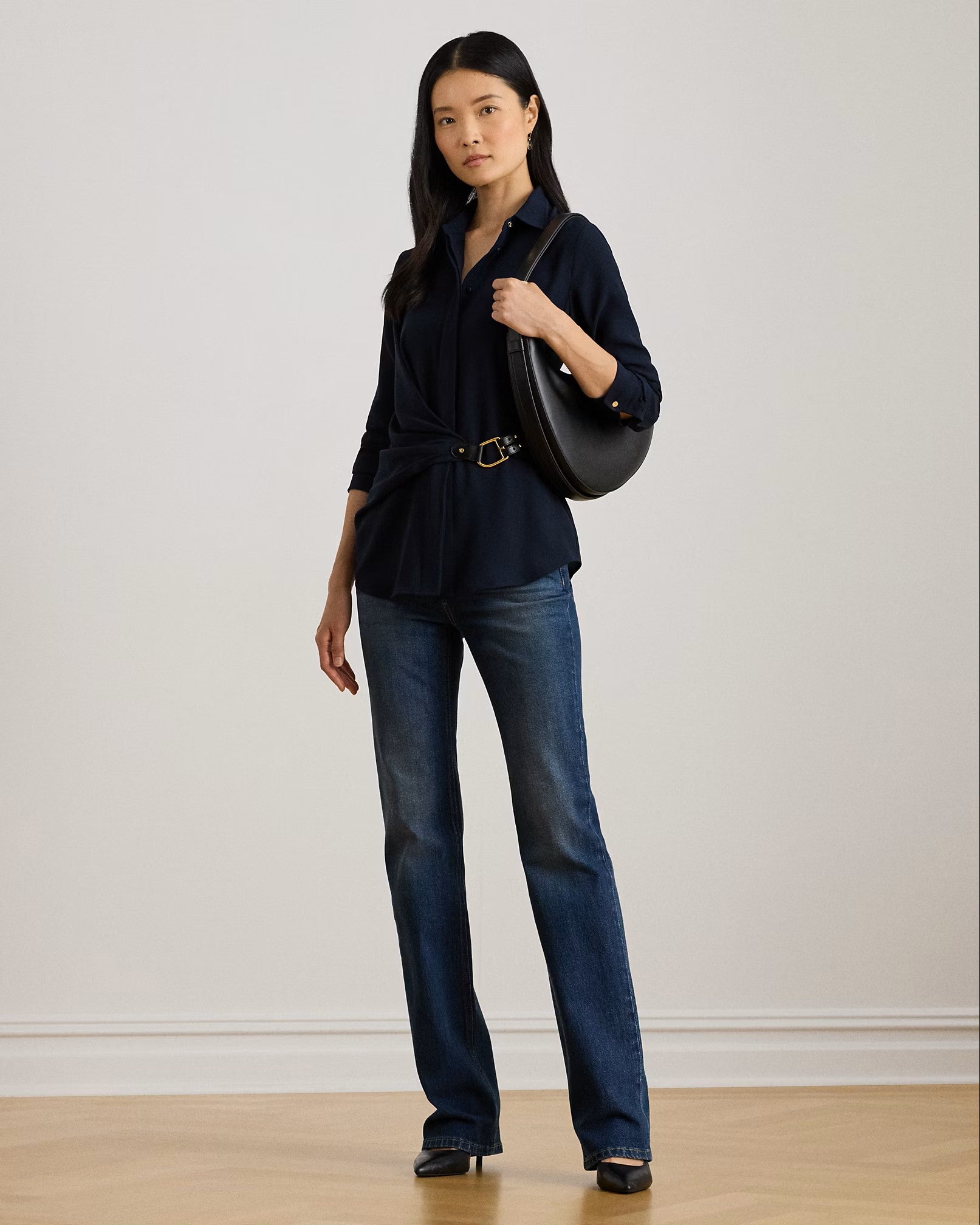 Navy Blue Kreshay Recycled Blouse Shirt
