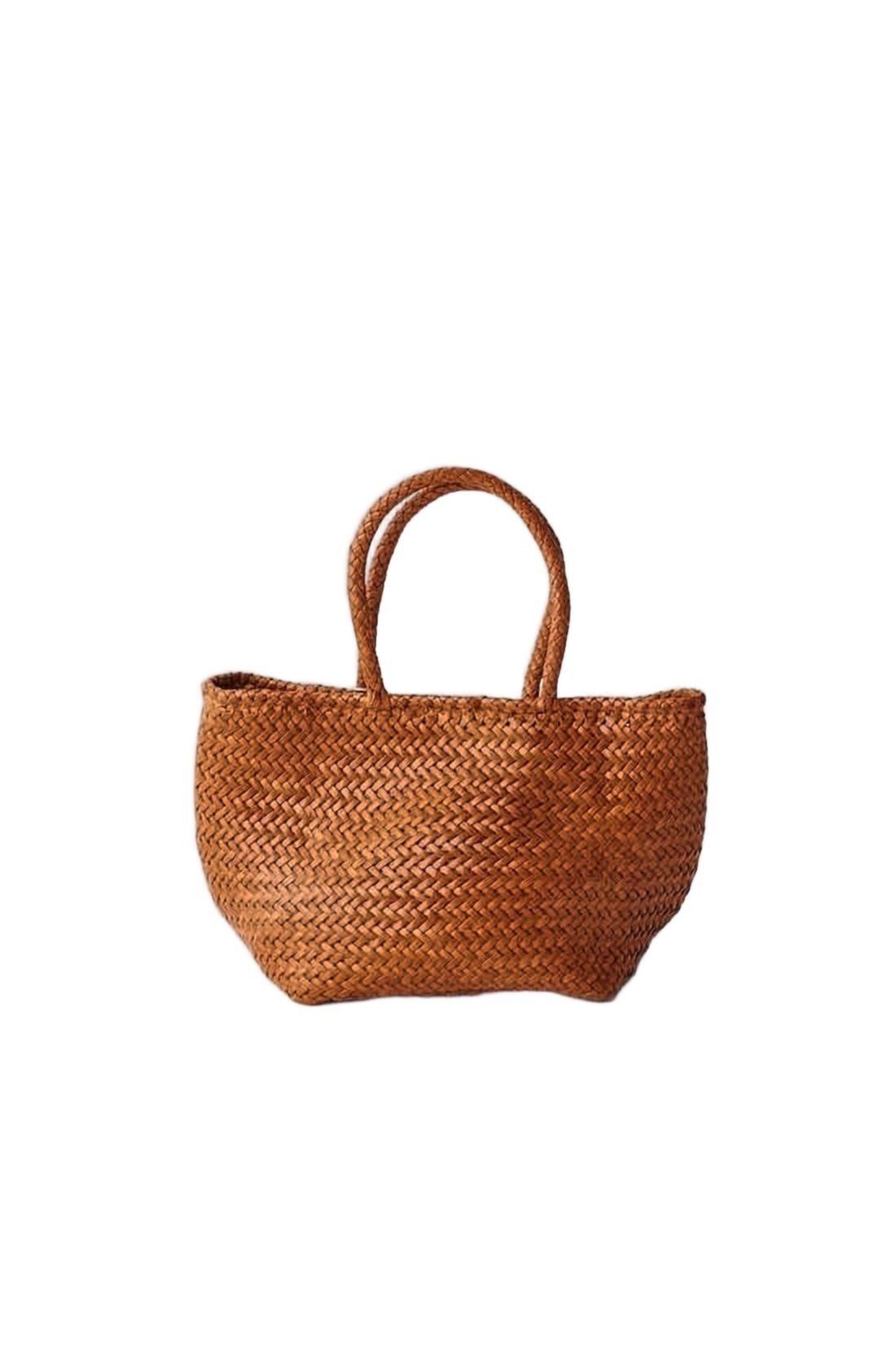 Artisanal Woven Buffalo Leather Tote Bag