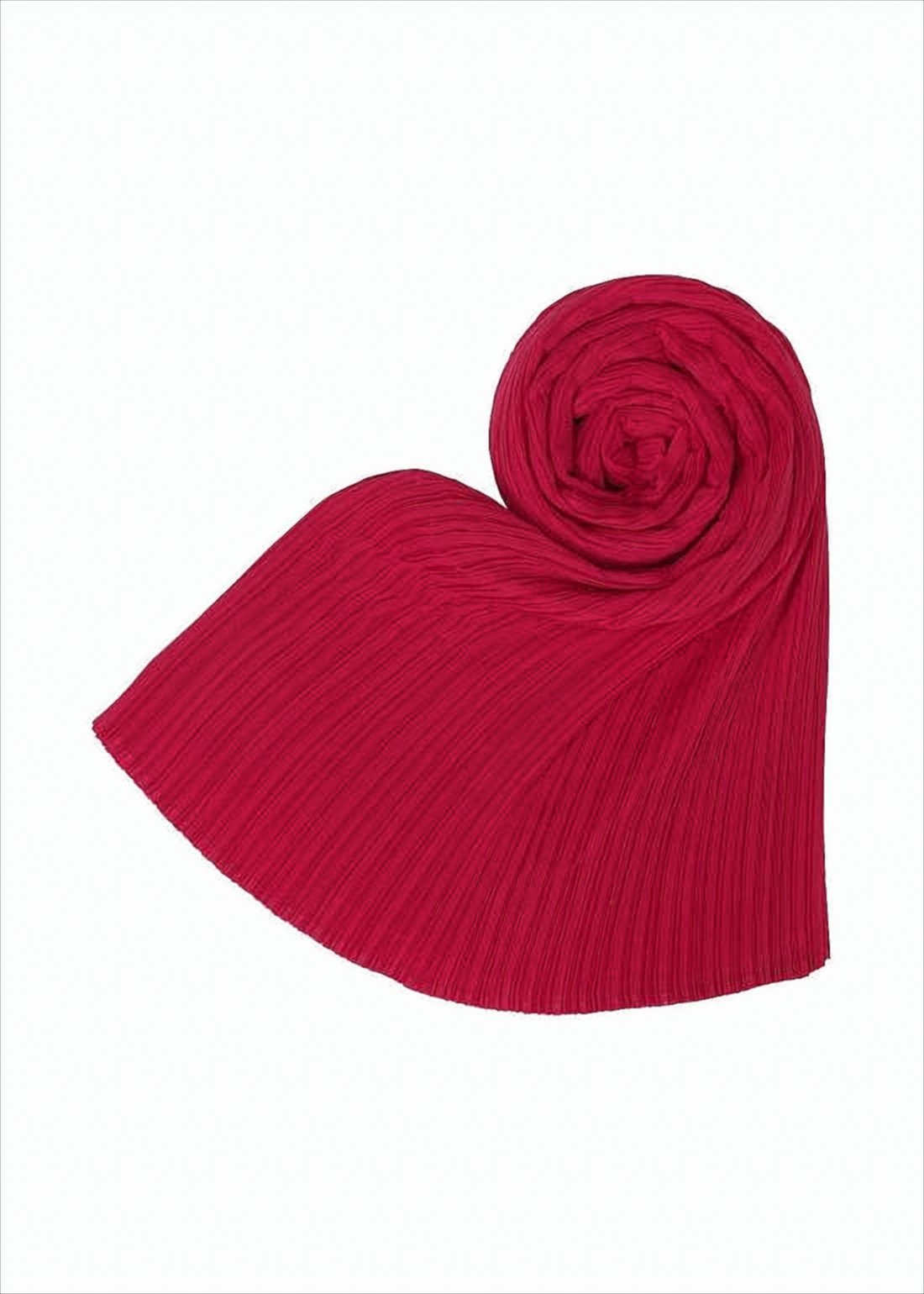 Lightweight Pleated Cape in Red