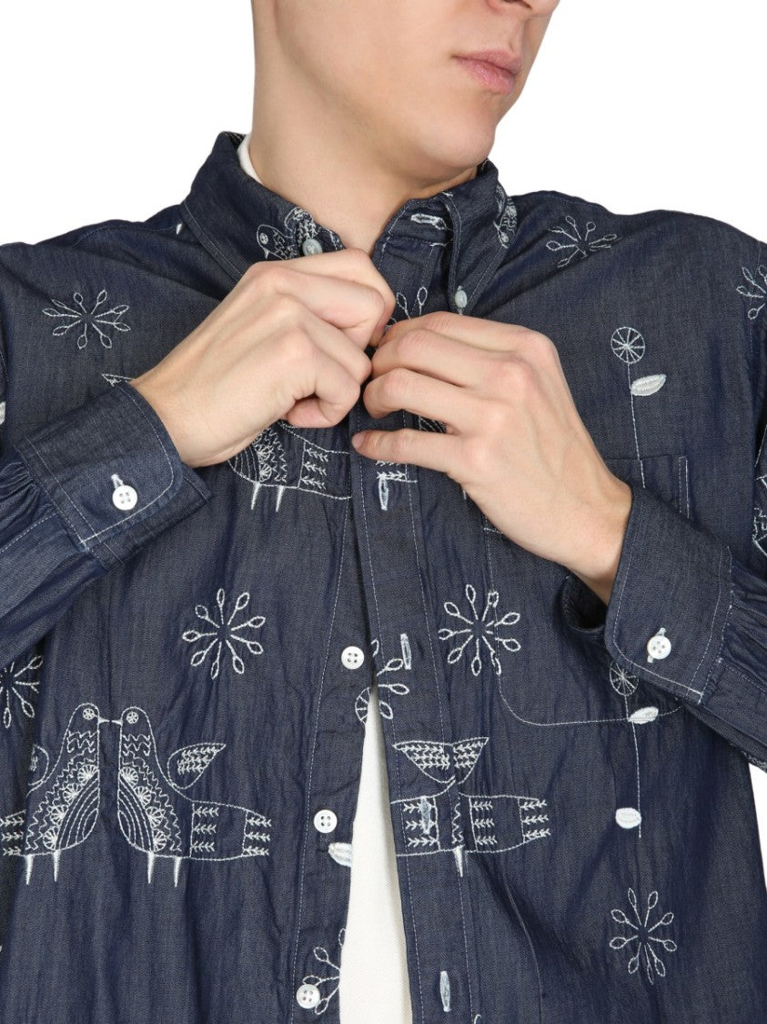 "Bird" Embroidery Shirt