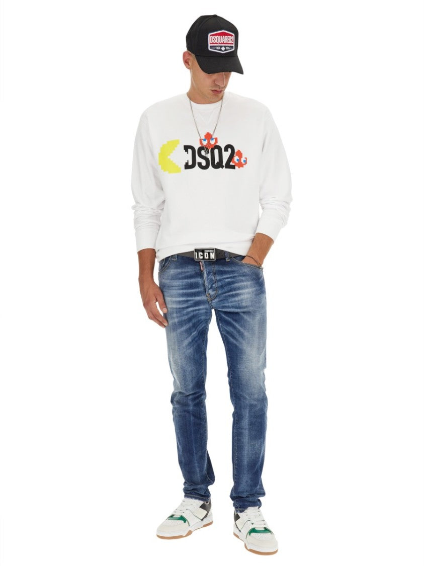 Relaxed-Fit White Sweatshirt