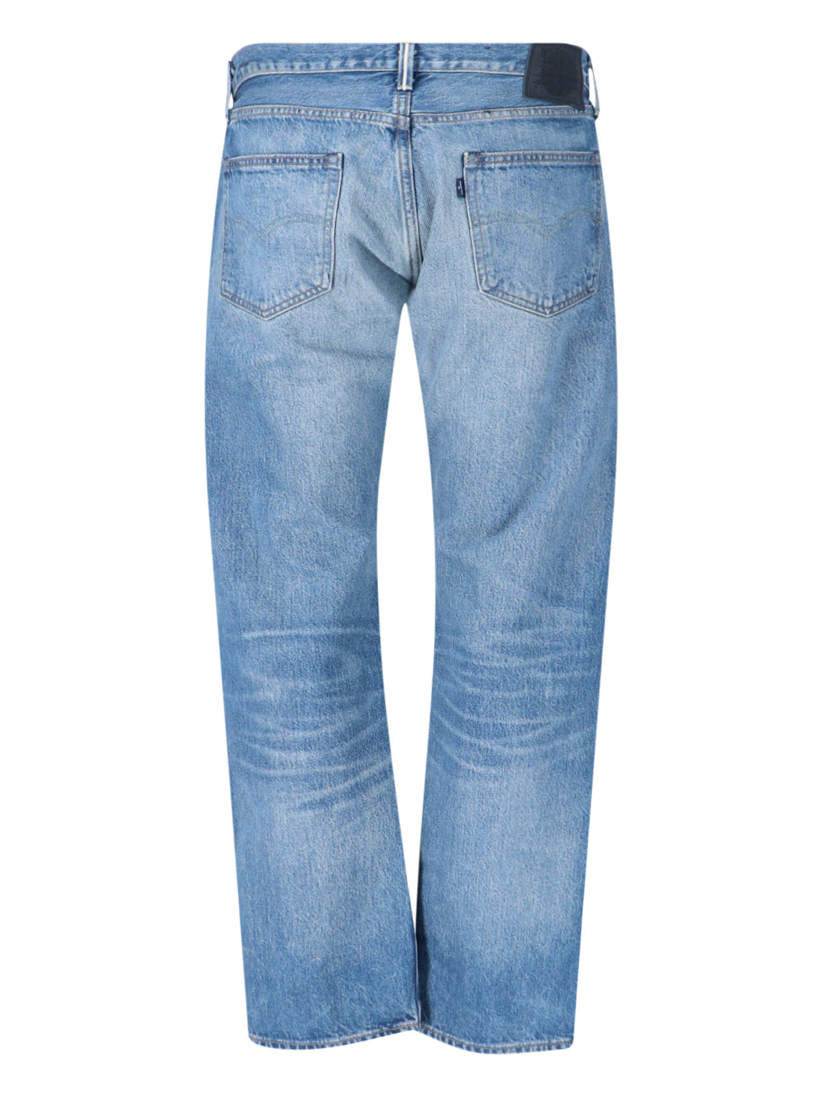 Blue Anchor Mid-Rise Straight-Leg Jeans