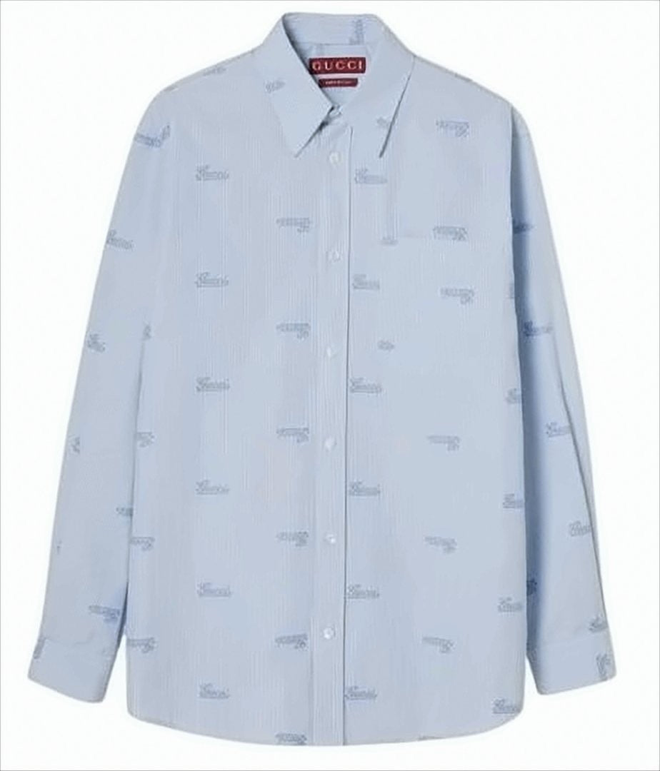 Light Blue Long-Sleeve Button-Up Shirt