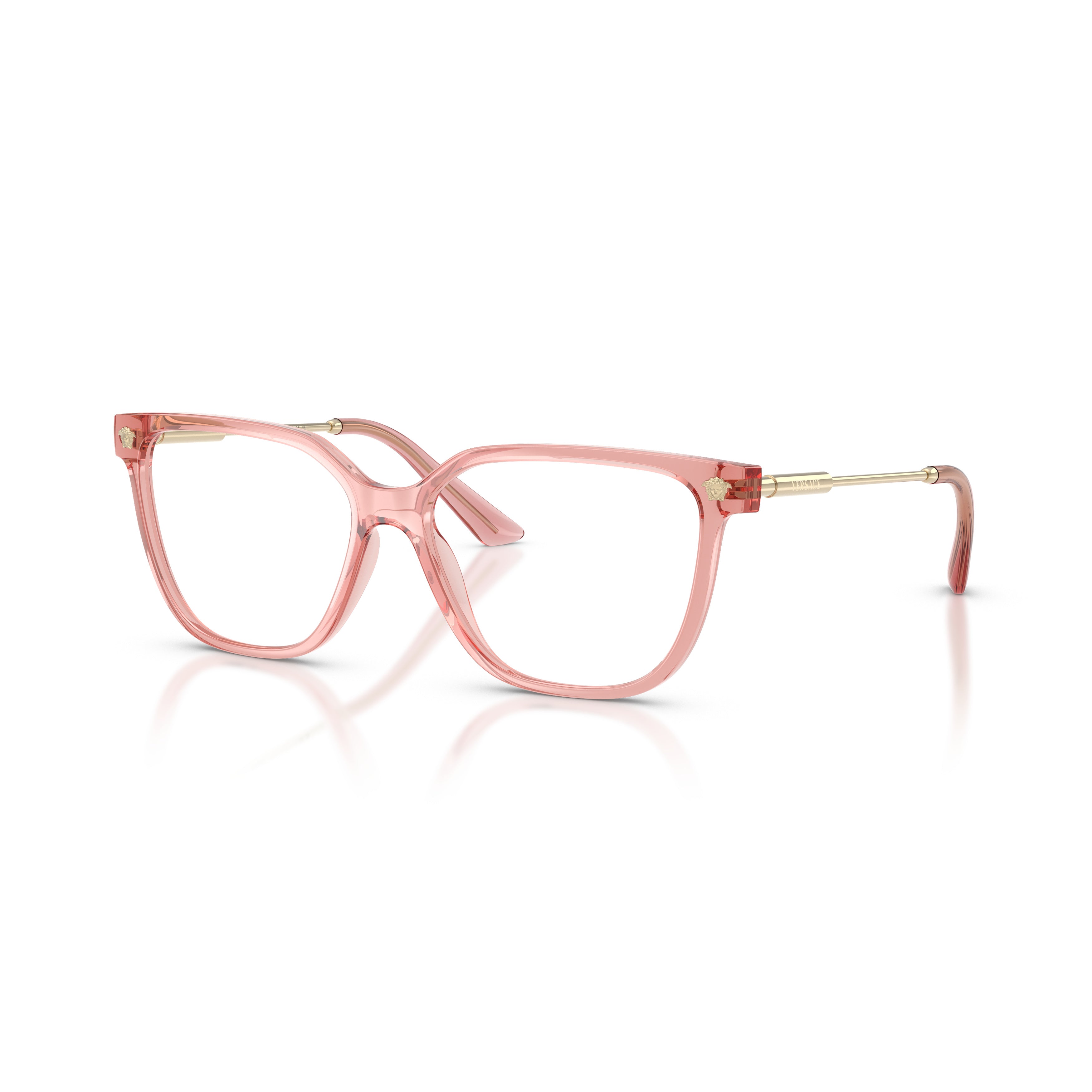 0ve3388u Translucent Pink Square Frame Eyeglasses