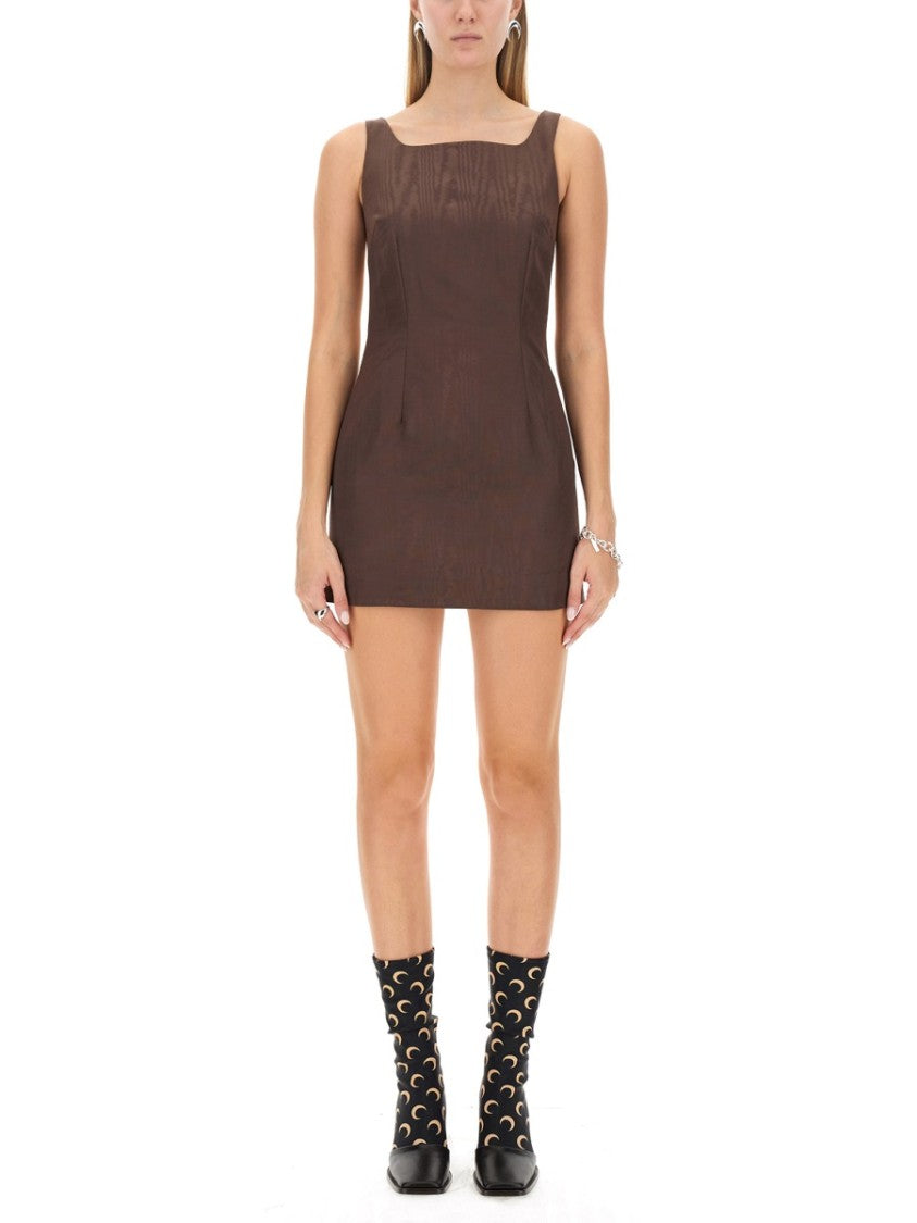 Slim Fit Mini Dress With Contrasting Back Design