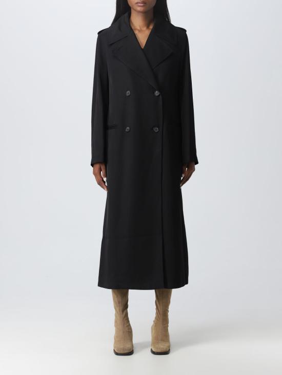 Structured Black Double-Breasted Totême Coat
