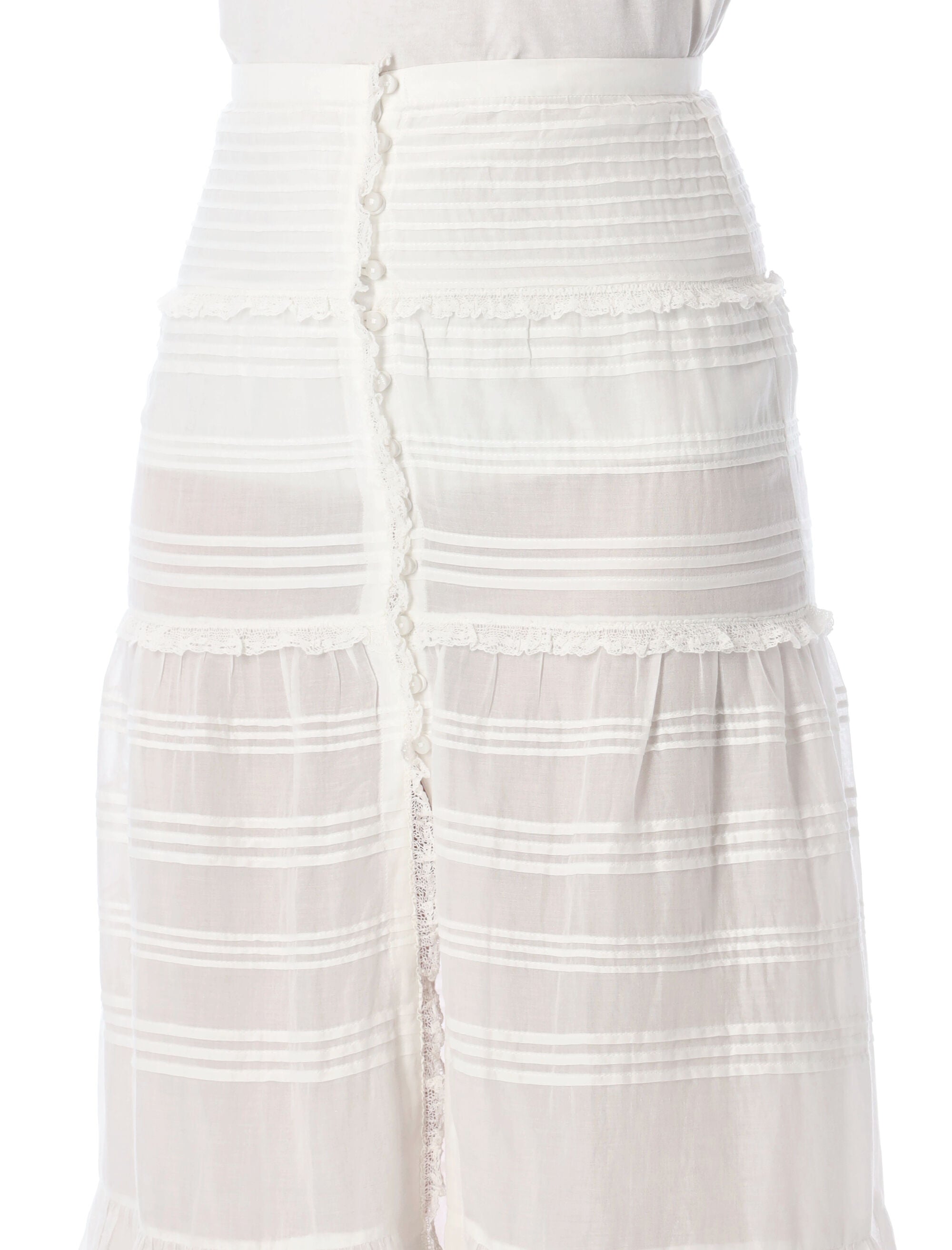 Paoline Organic Cotton & Lace Skirt