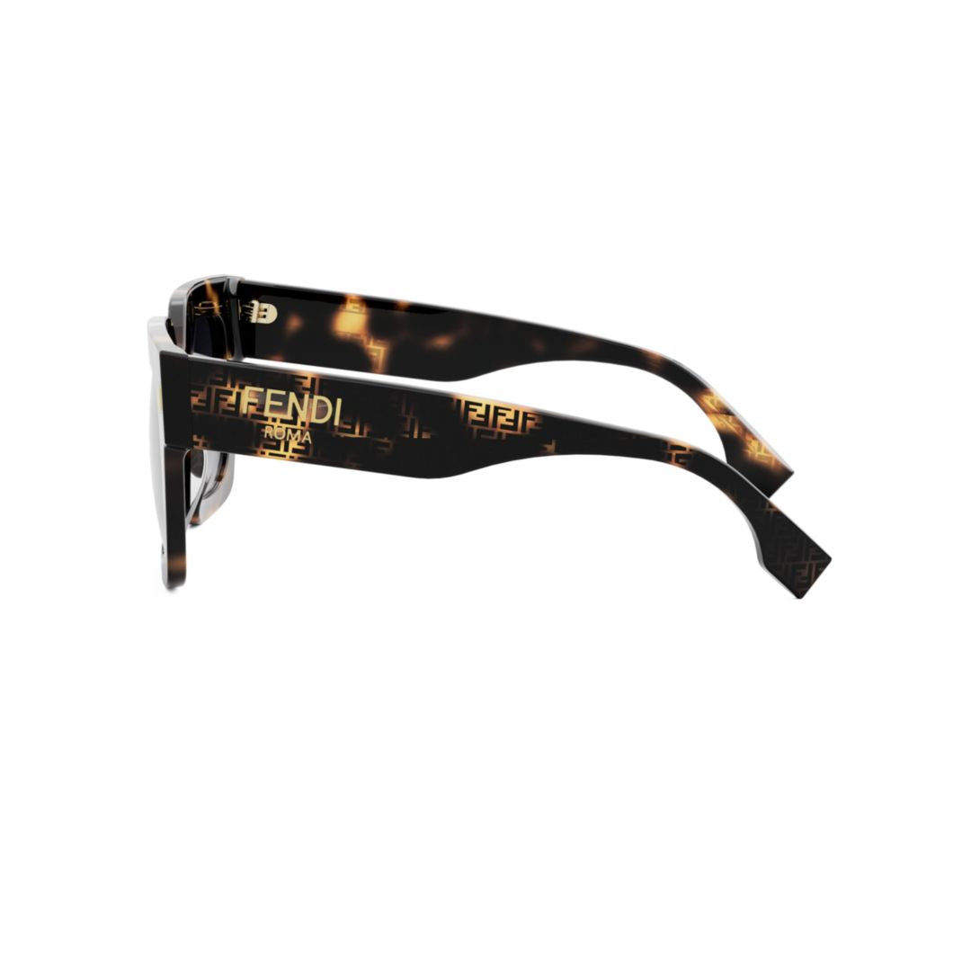 Oversized Tortoiseshell Sunglasses with Monogram Accents