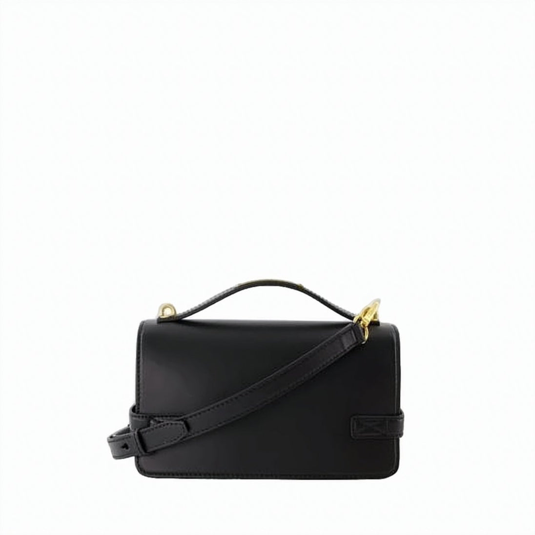 Structured Calf Leather Shoulder Bag