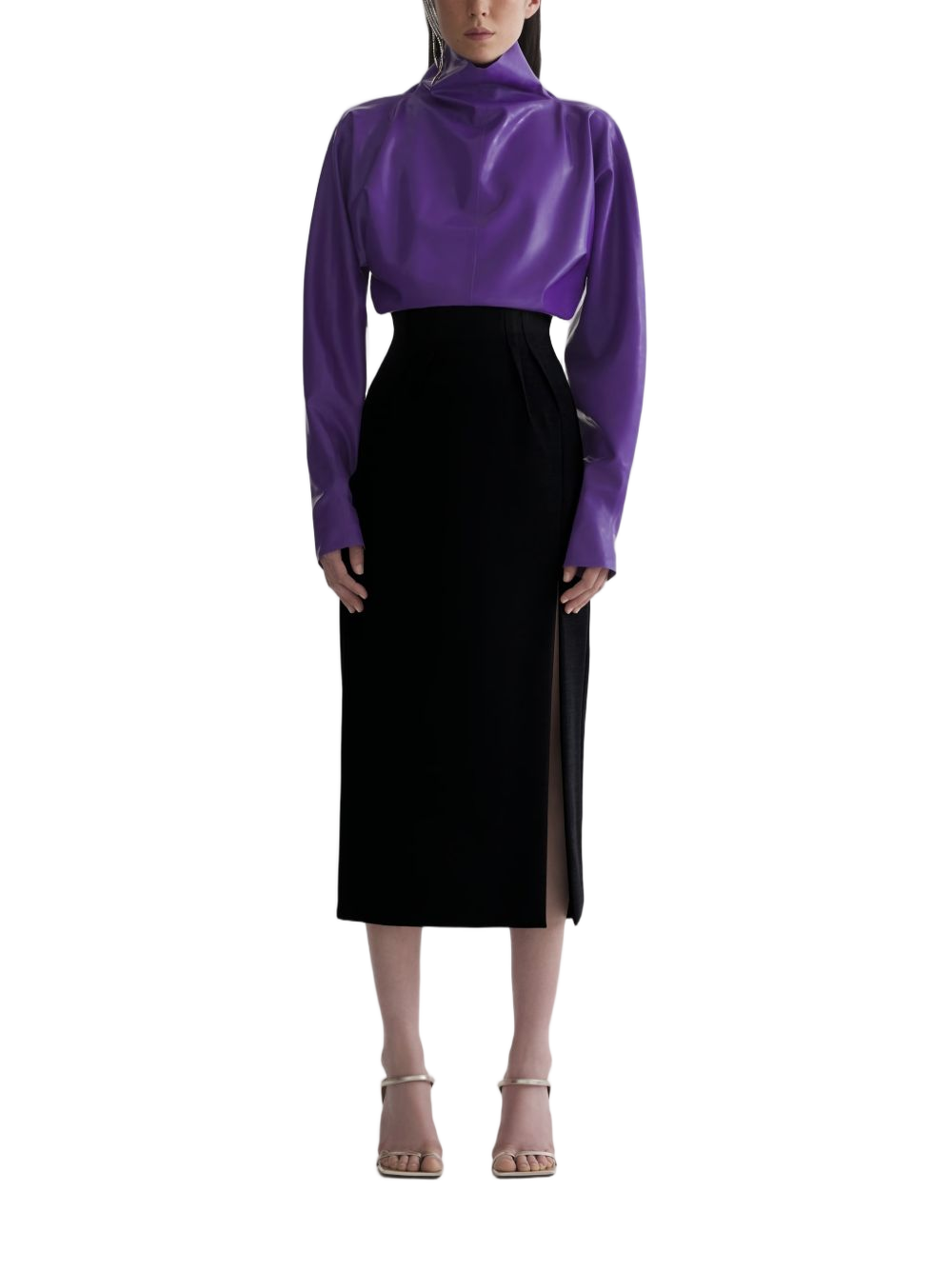 High-Waisted Black Skirt