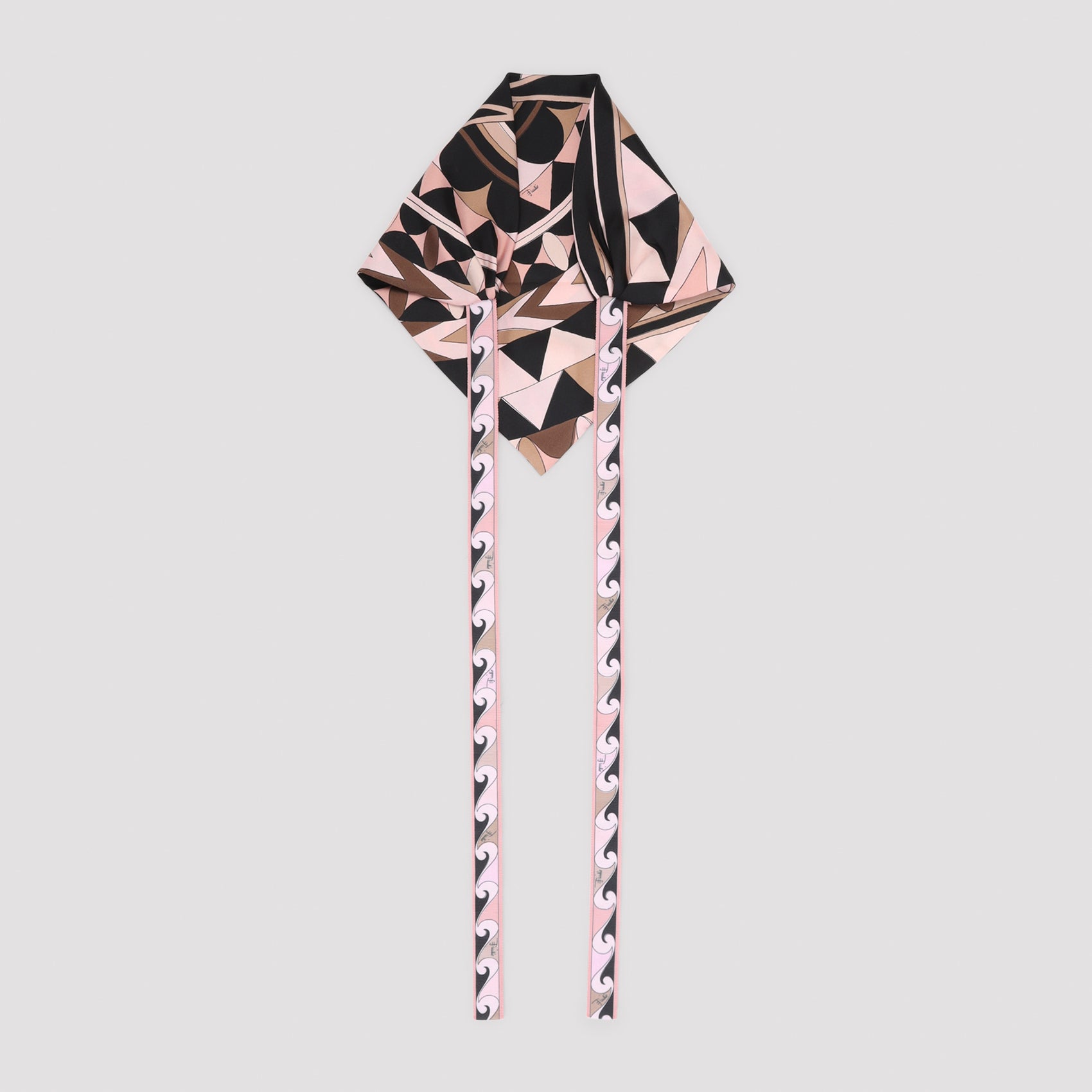 Geometric Silk Hat with Artistic Ties
