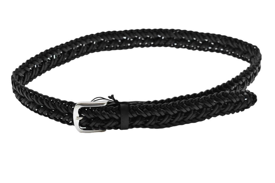 Braided Brown Orciani Belt with Buckle